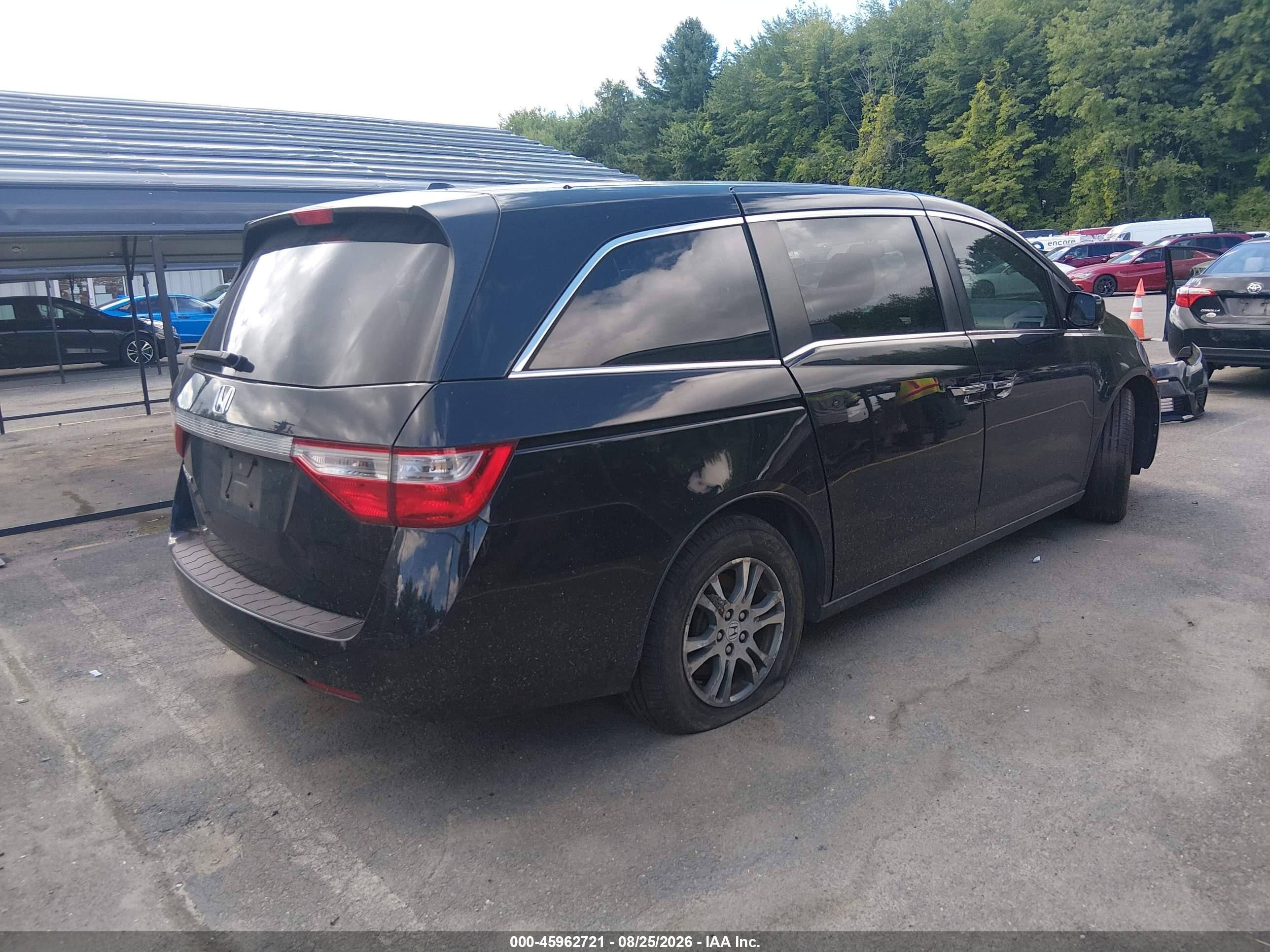 2012 Honda Odyssey Ex-l Black vin: 5FNRL5H6XCB053038