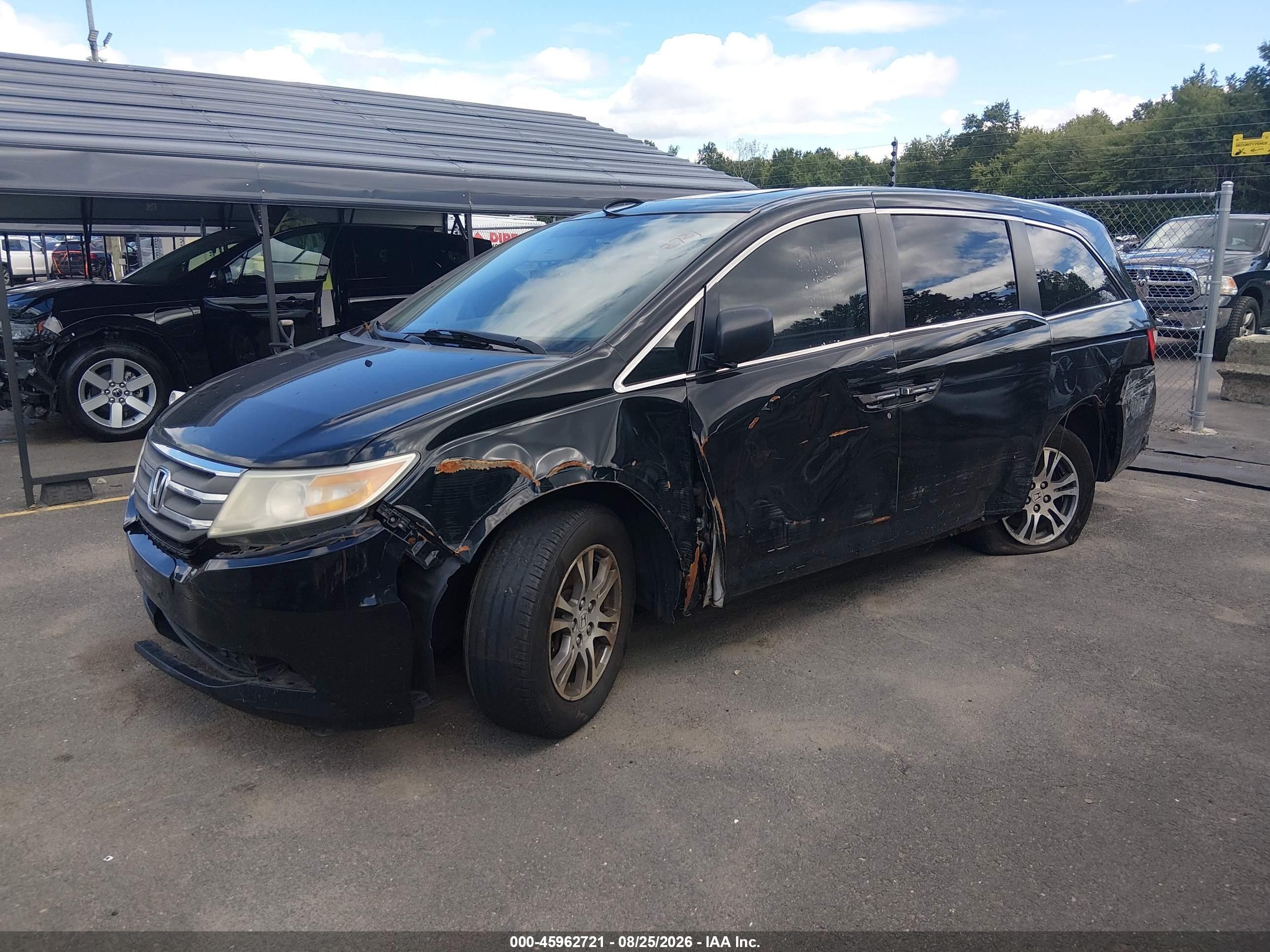 2012 Honda Odyssey Ex-l Black vin: 5FNRL5H6XCB053038