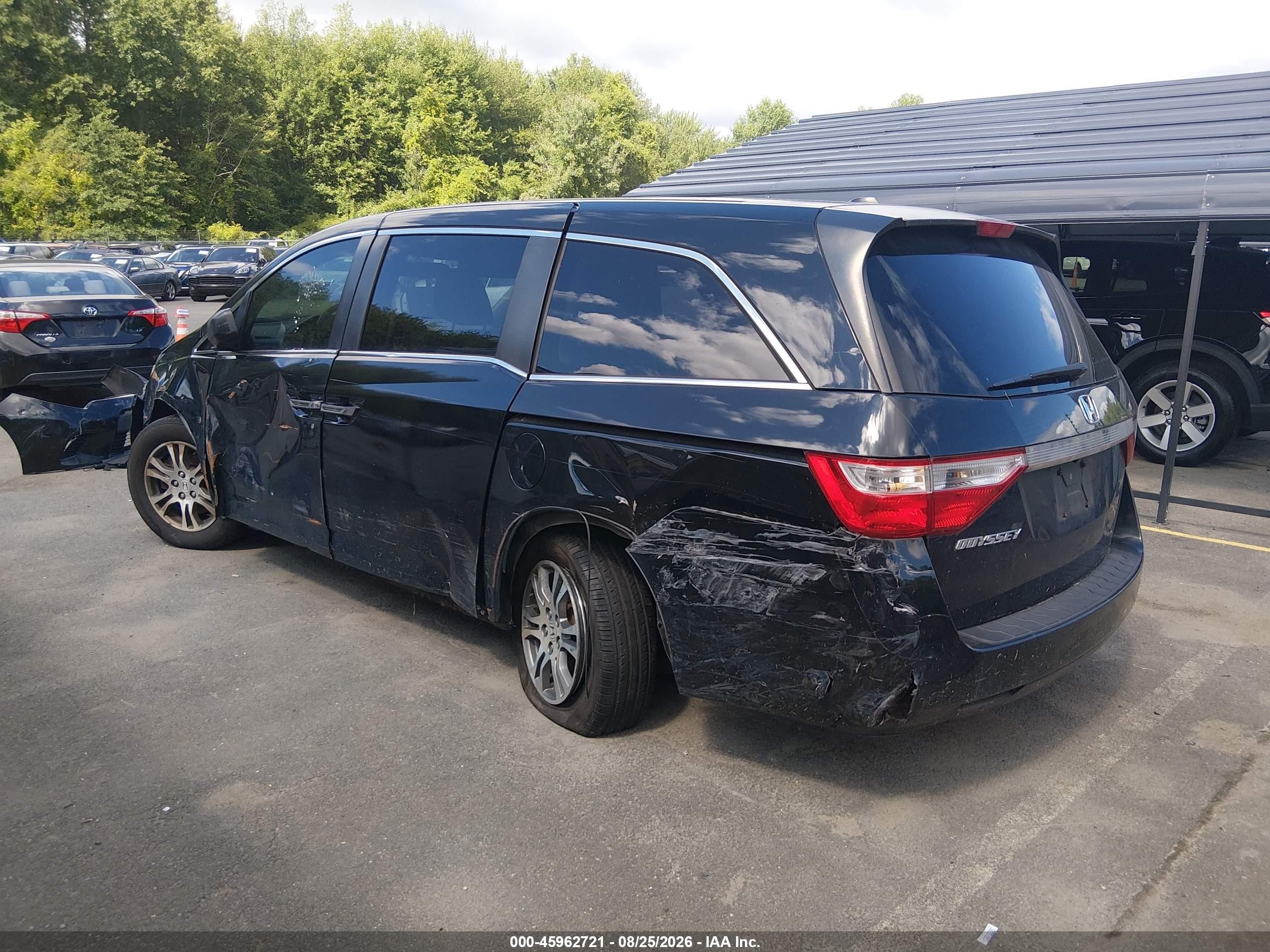 2012 Honda Odyssey Ex-l Black vin: 5FNRL5H6XCB053038