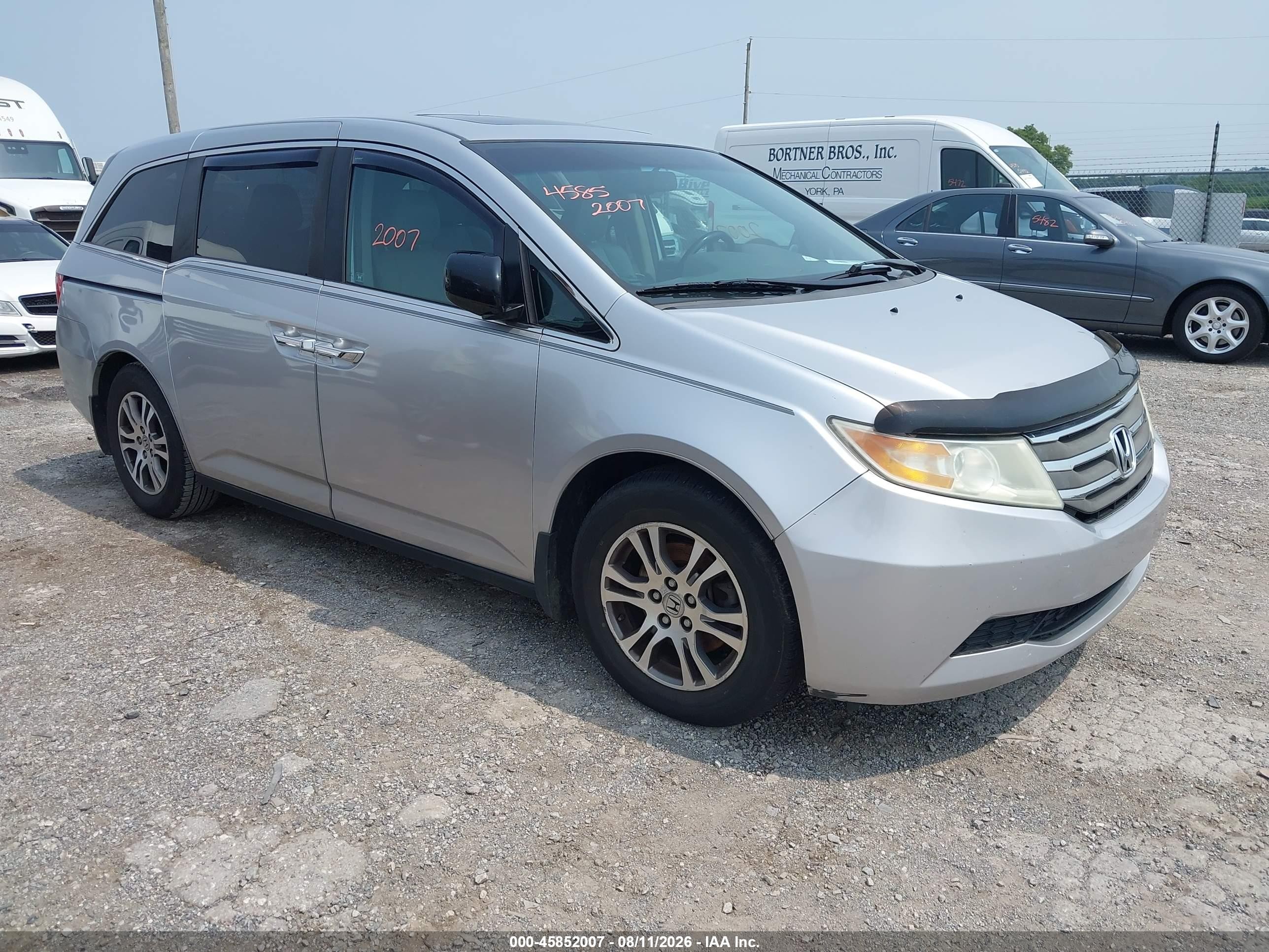 2012 Honda Odyssey Ex-l Silver vin: 5FNRL5H6XCB053766