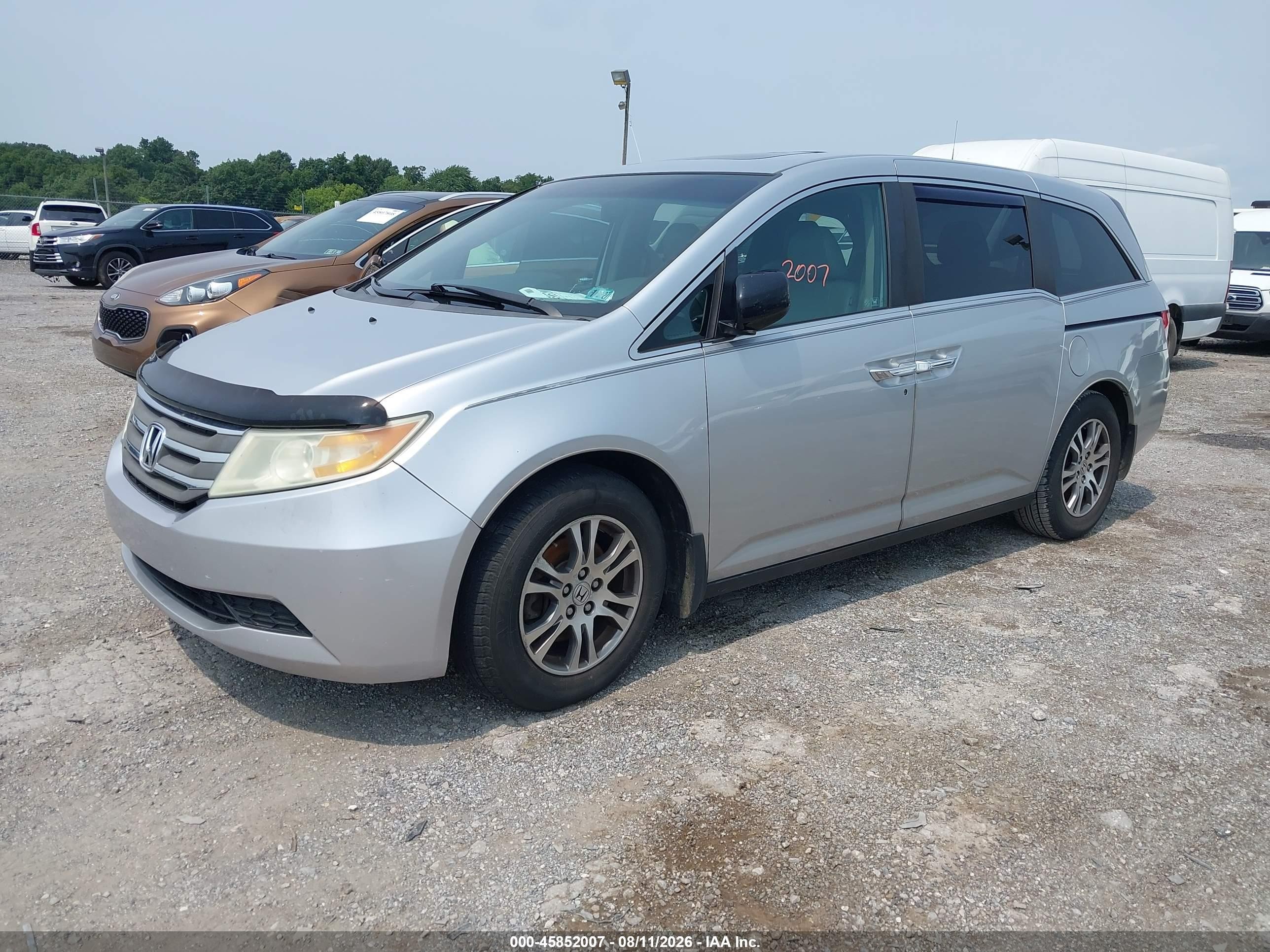 2012 Honda Odyssey Ex-l Silver vin: 5FNRL5H6XCB053766