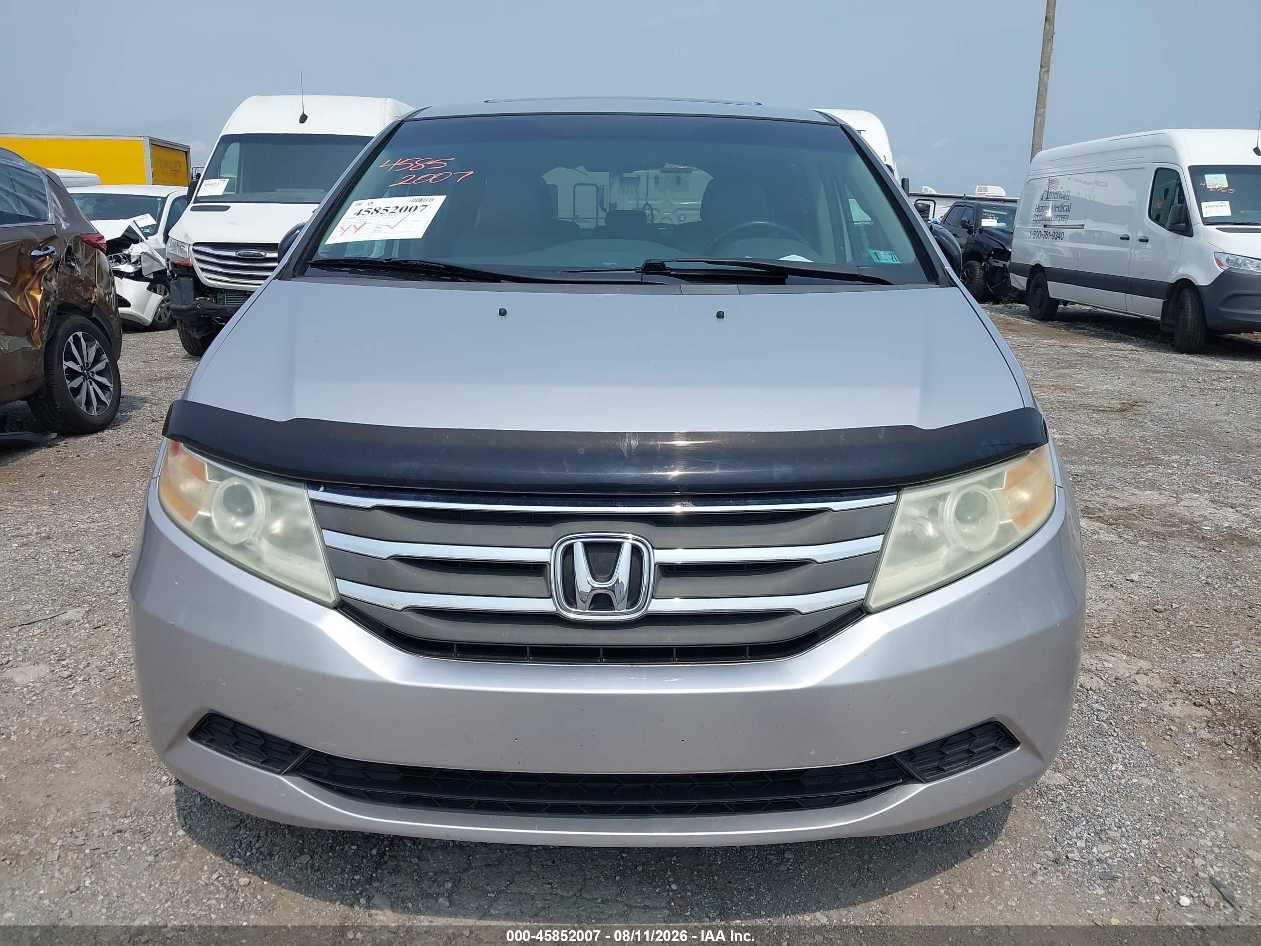 2012 Honda Odyssey Ex-l Silver vin: 5FNRL5H6XCB053766