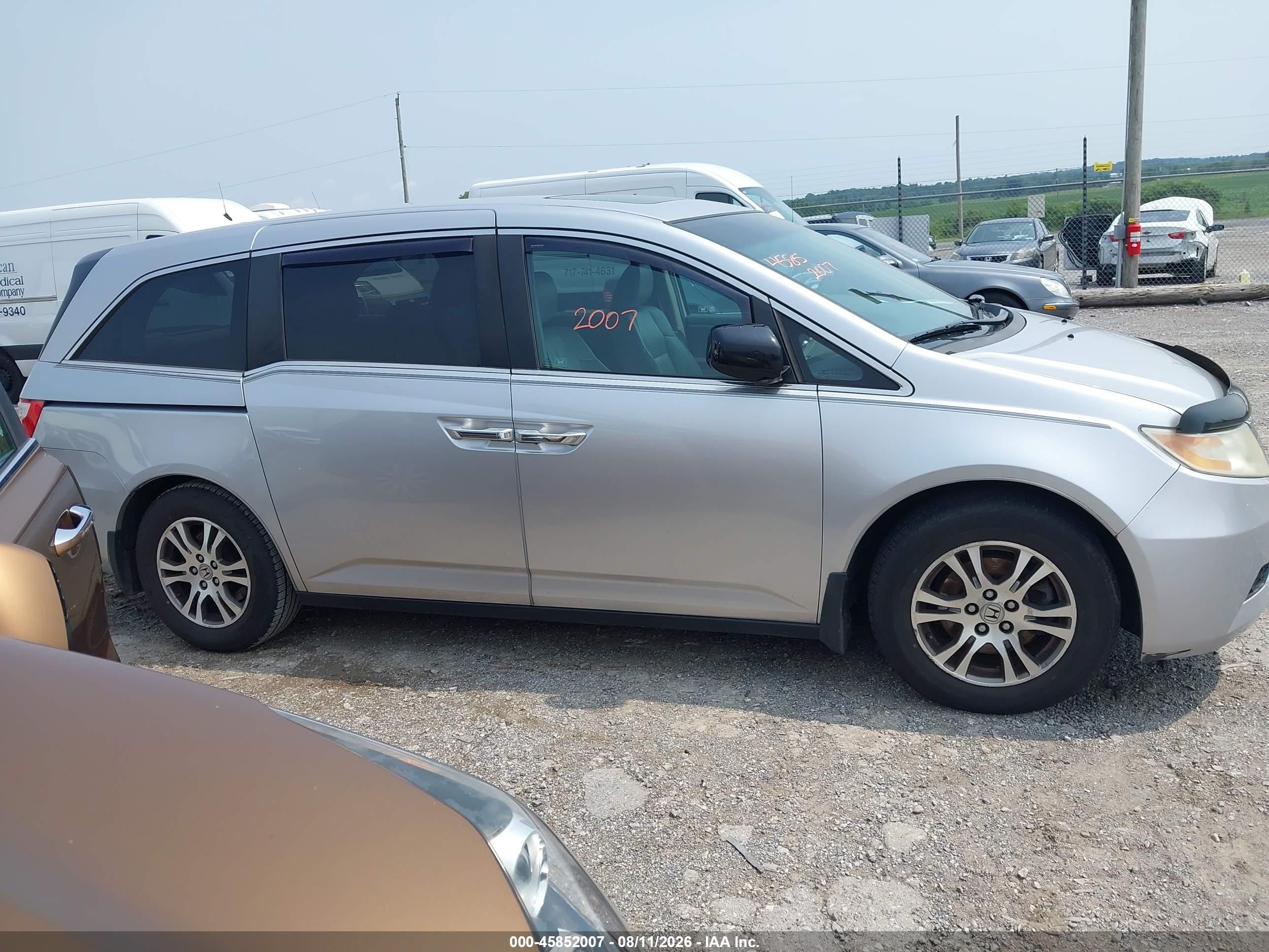 2012 Honda Odyssey Ex-l Silver vin: 5FNRL5H6XCB053766