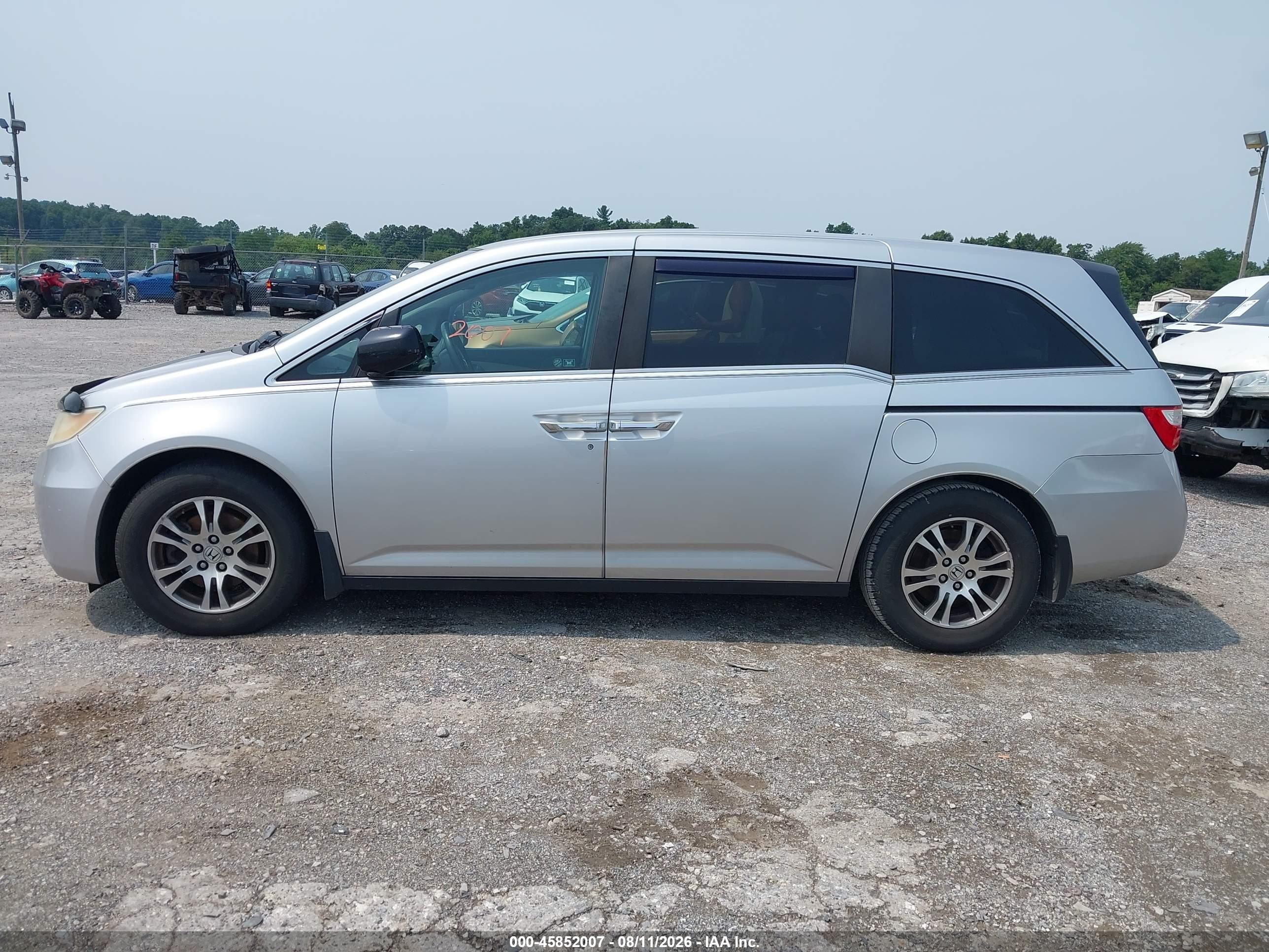 2012 Honda Odyssey Ex-l Silver vin: 5FNRL5H6XCB053766