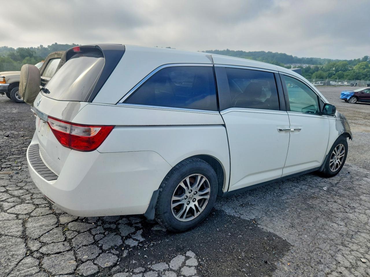 2012 Honda Odyssey Exl White vin: 5FNRL5H6XCB071846