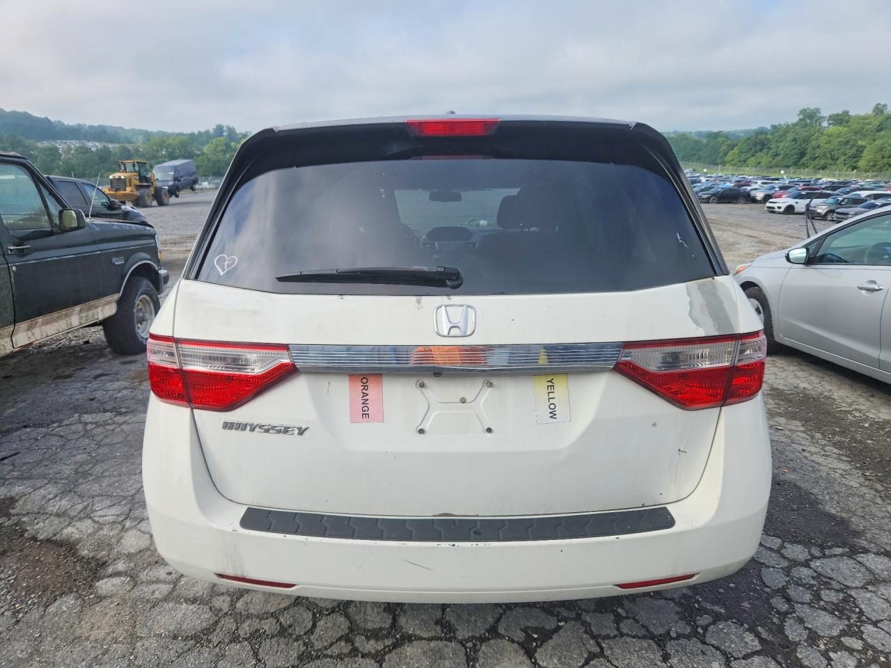 2012 Honda Odyssey Exl White vin: 5FNRL5H6XCB071846