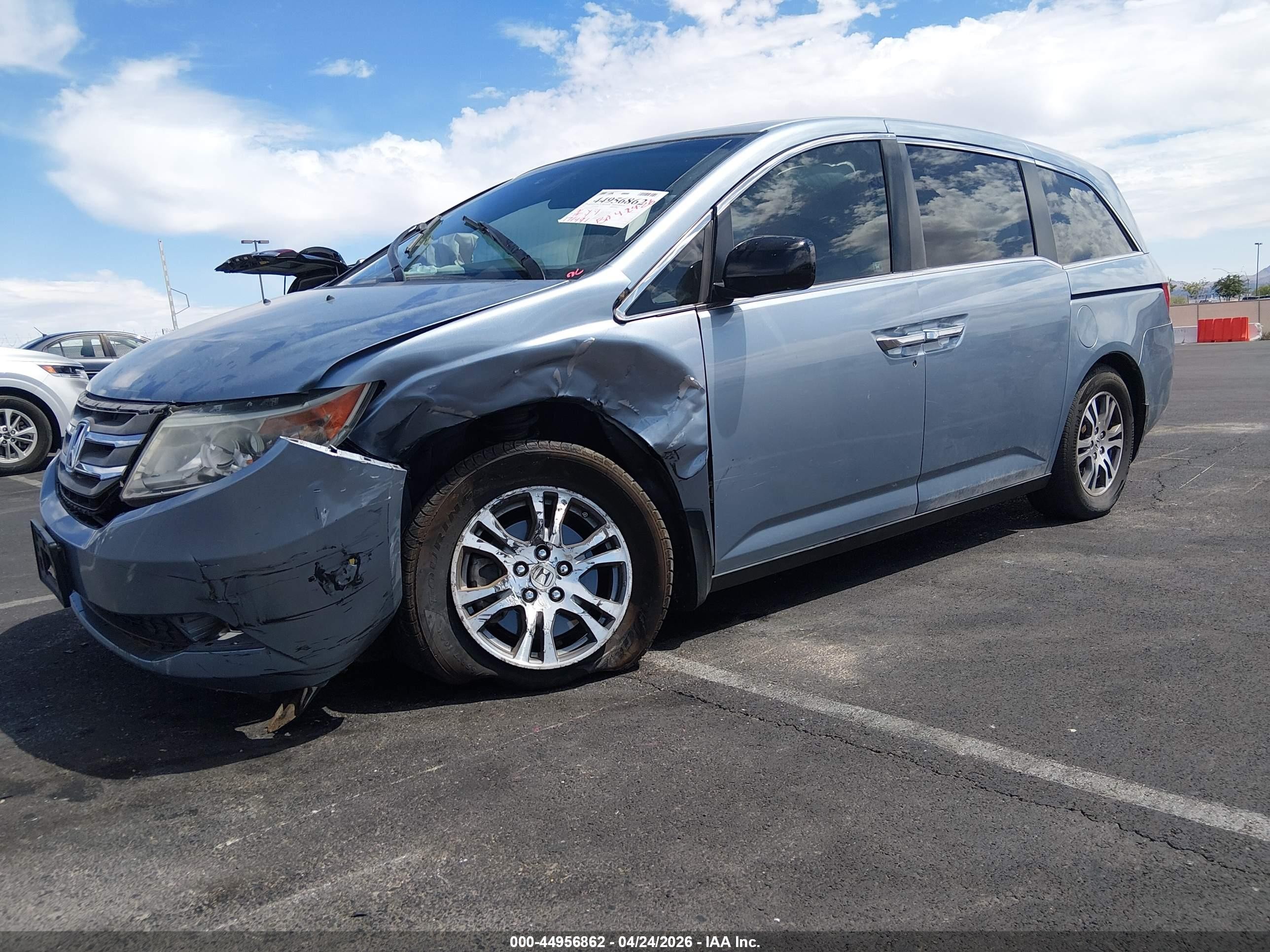 2012 Honda Odyssey Ex-l Blue vin: 5FNRL5H6XCB075511