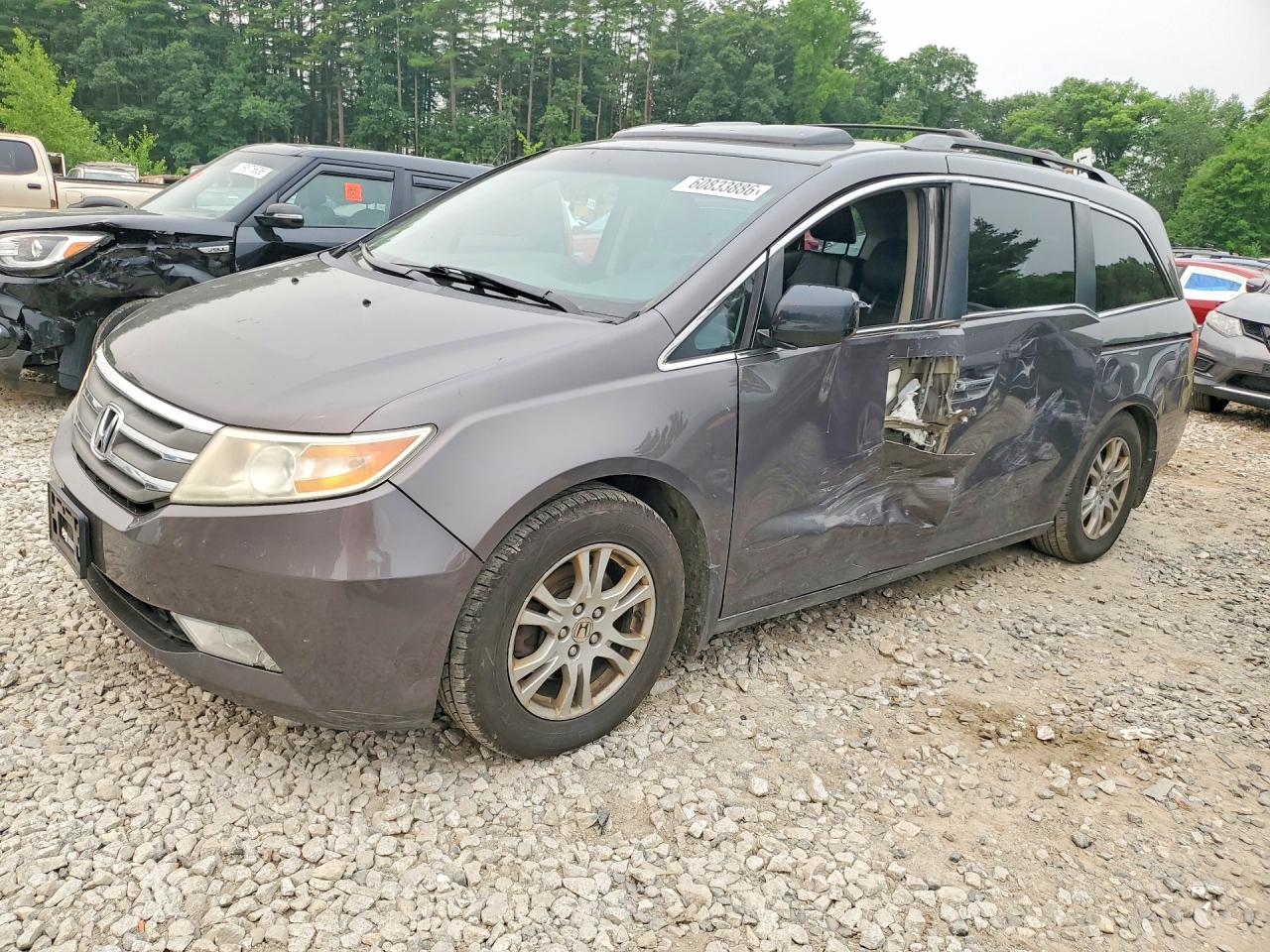 2012 Honda Odyssey Exl Gray vin: 5FNRL5H6XCB080109