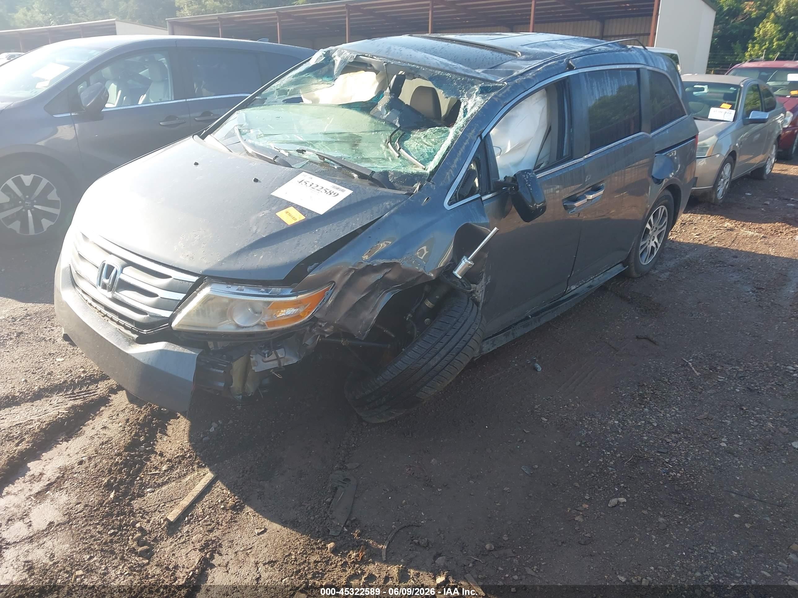 2012 Honda Odyssey Ex-l Black vin: 5FNRL5H6XCB087934