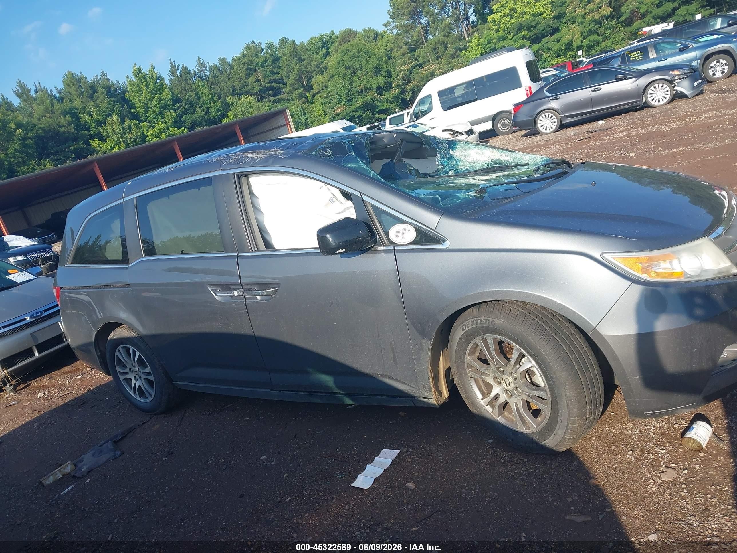 2012 Honda Odyssey Ex-l Black vin: 5FNRL5H6XCB087934