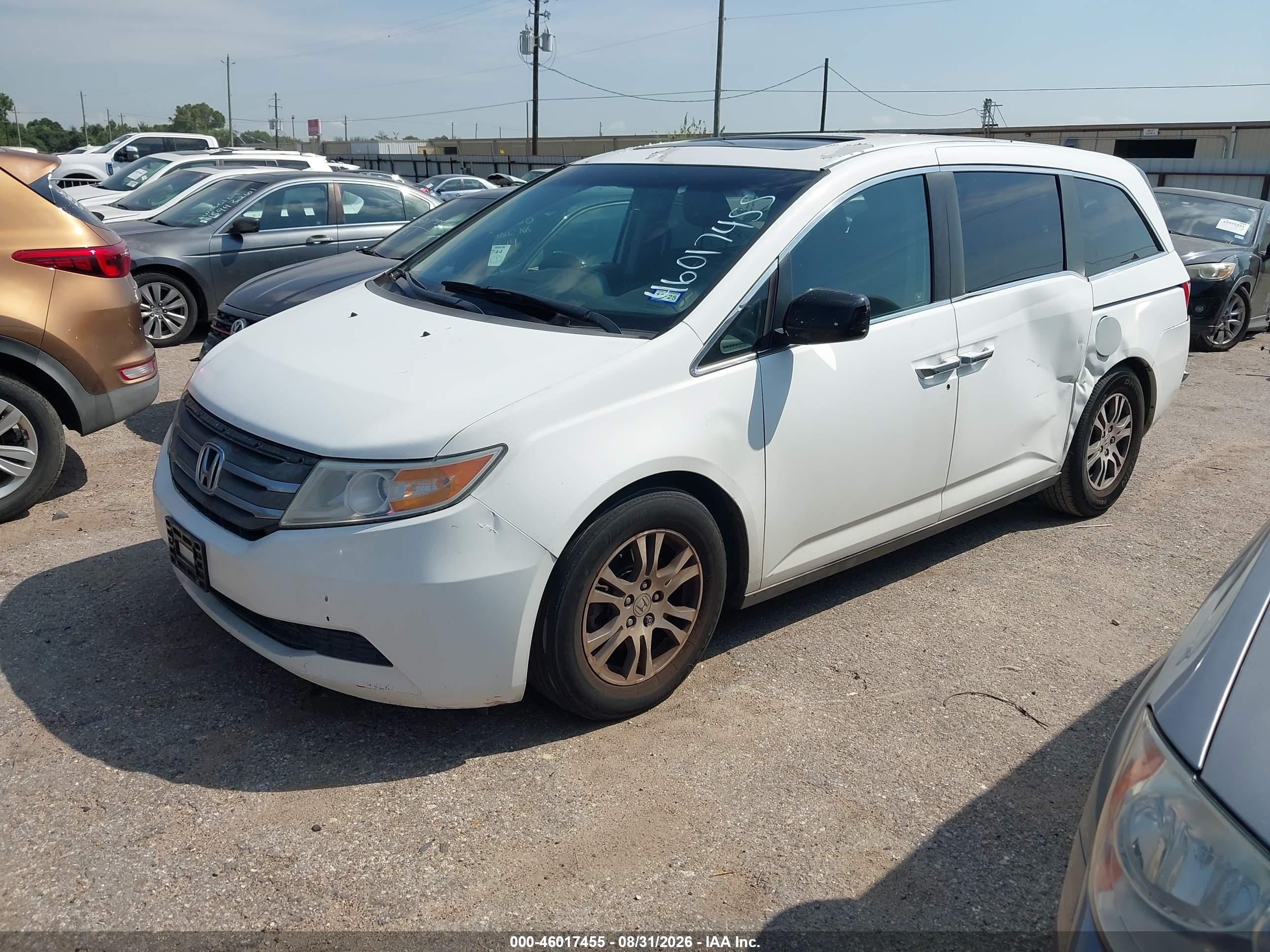 2012 Honda Odyssey Ex-l Белый vin: 5FNRL5H6XCB097380