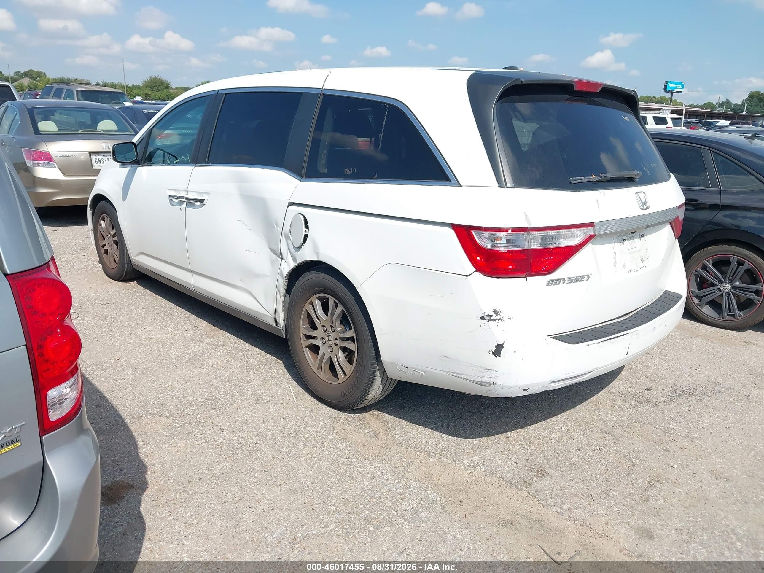 2012 Honda Odyssey Ex-l Белый vin: 5FNRL5H6XCB097380