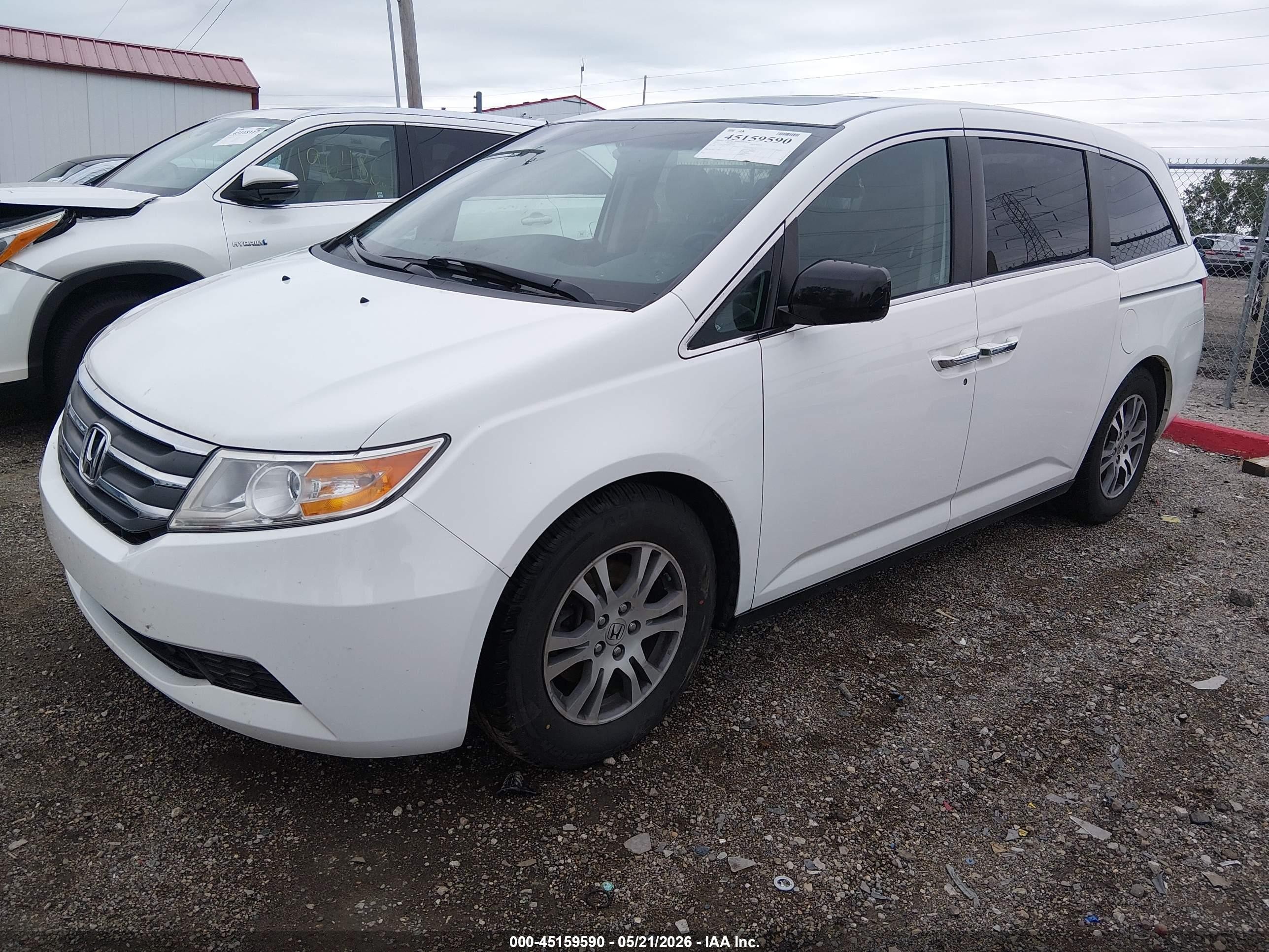 2012 Honda Odyssey Ex-l White vin: 5FNRL5H6XCB101282