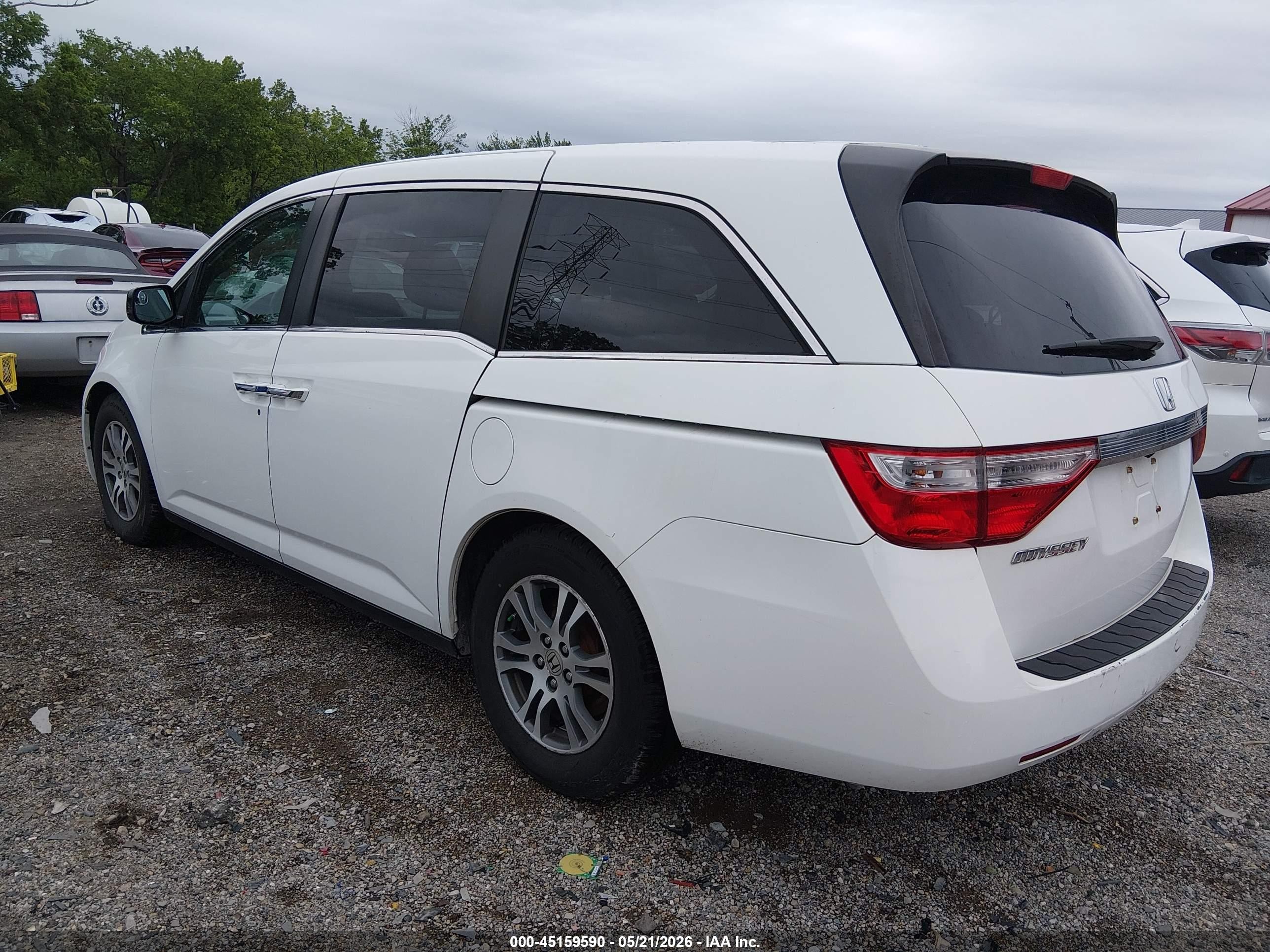 2012 Honda Odyssey Ex-l White vin: 5FNRL5H6XCB101282