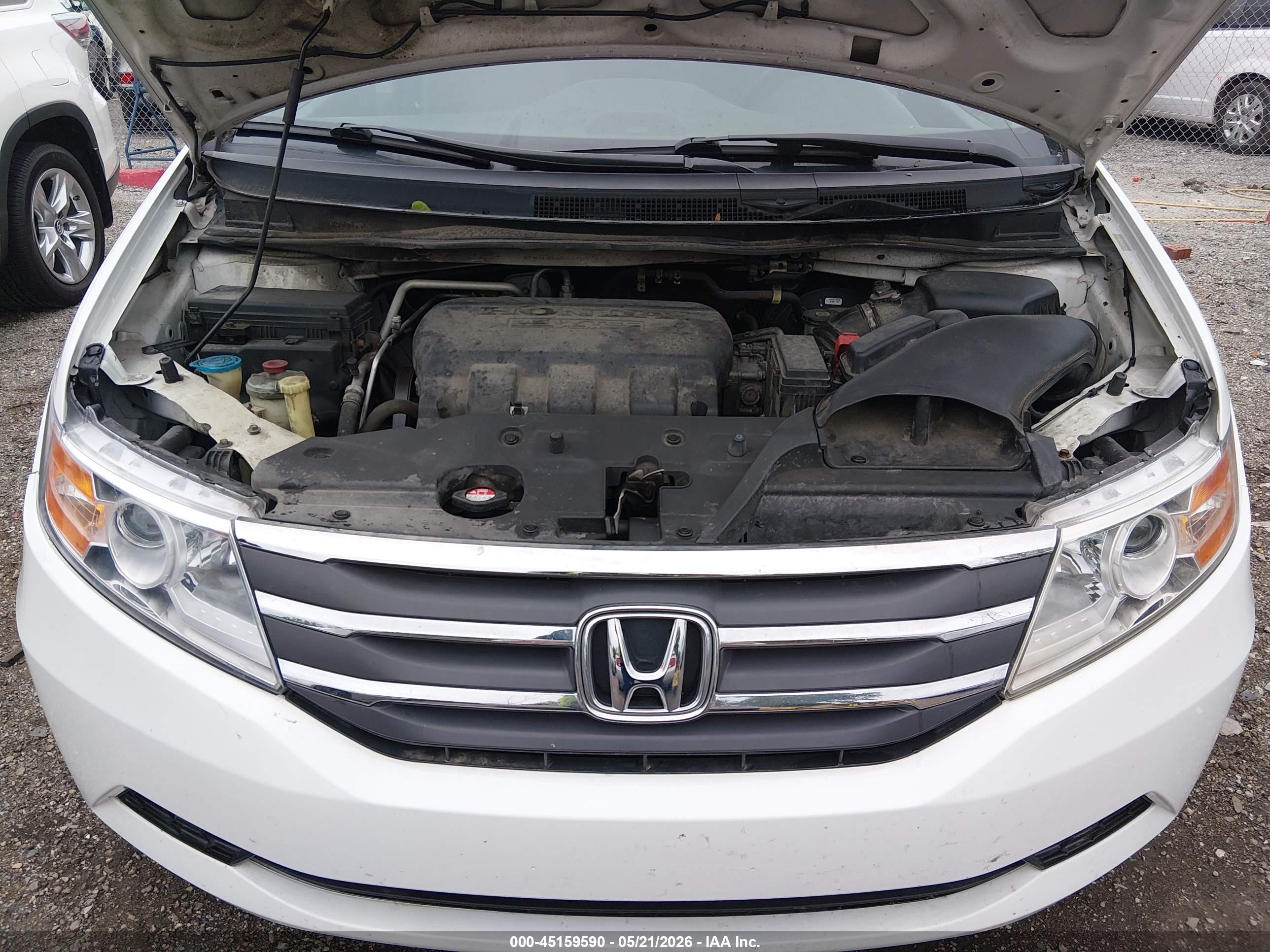 2012 Honda Odyssey Ex-l White vin: 5FNRL5H6XCB101282