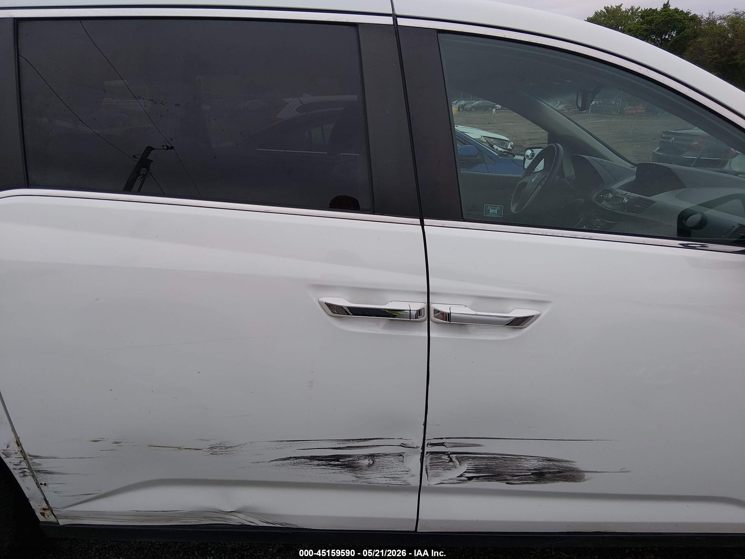2012 Honda Odyssey Ex-l White vin: 5FNRL5H6XCB101282