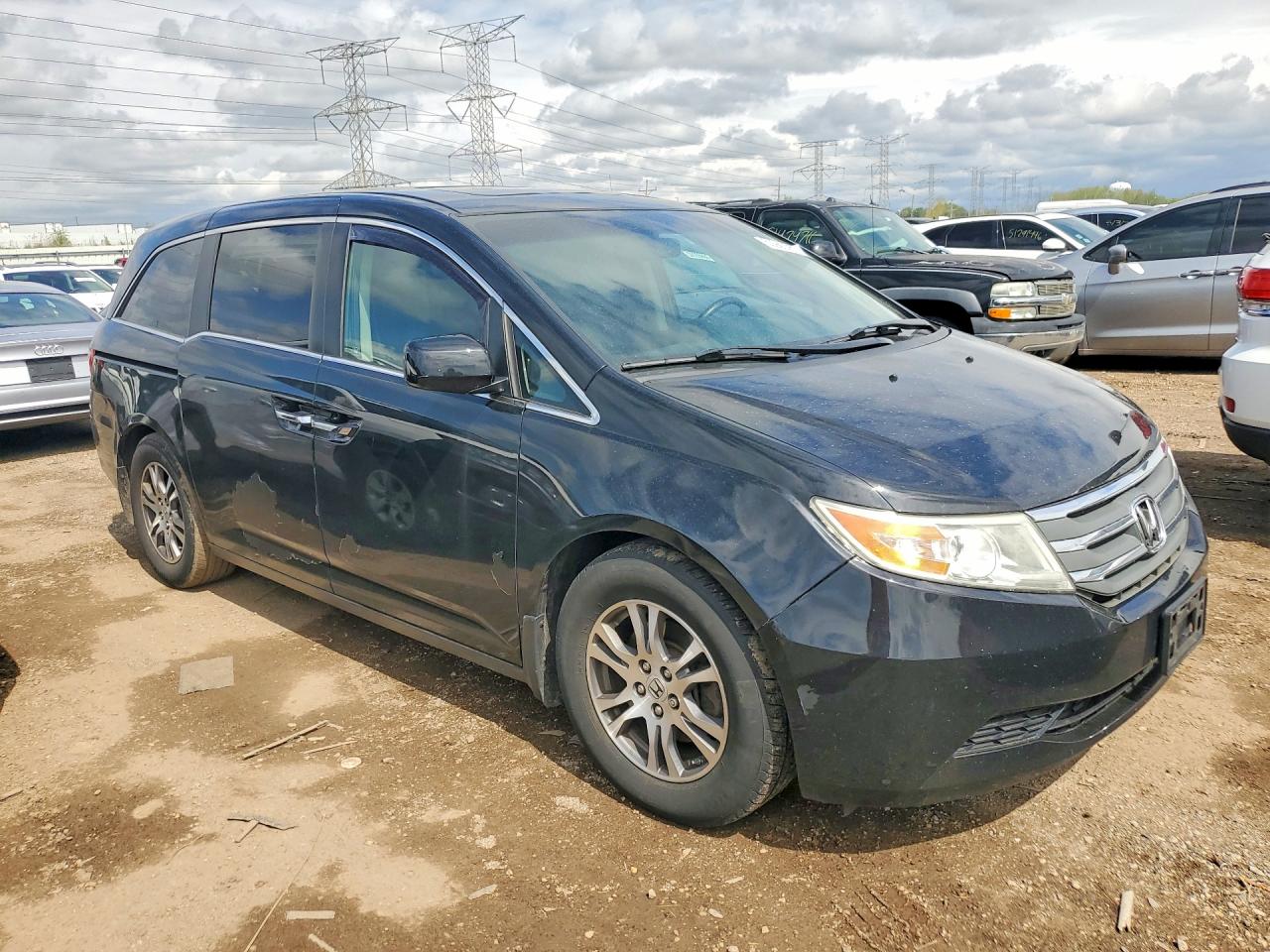 2012 Honda Odyssey Exl Black vin: 5FNRL5H6XCB104215