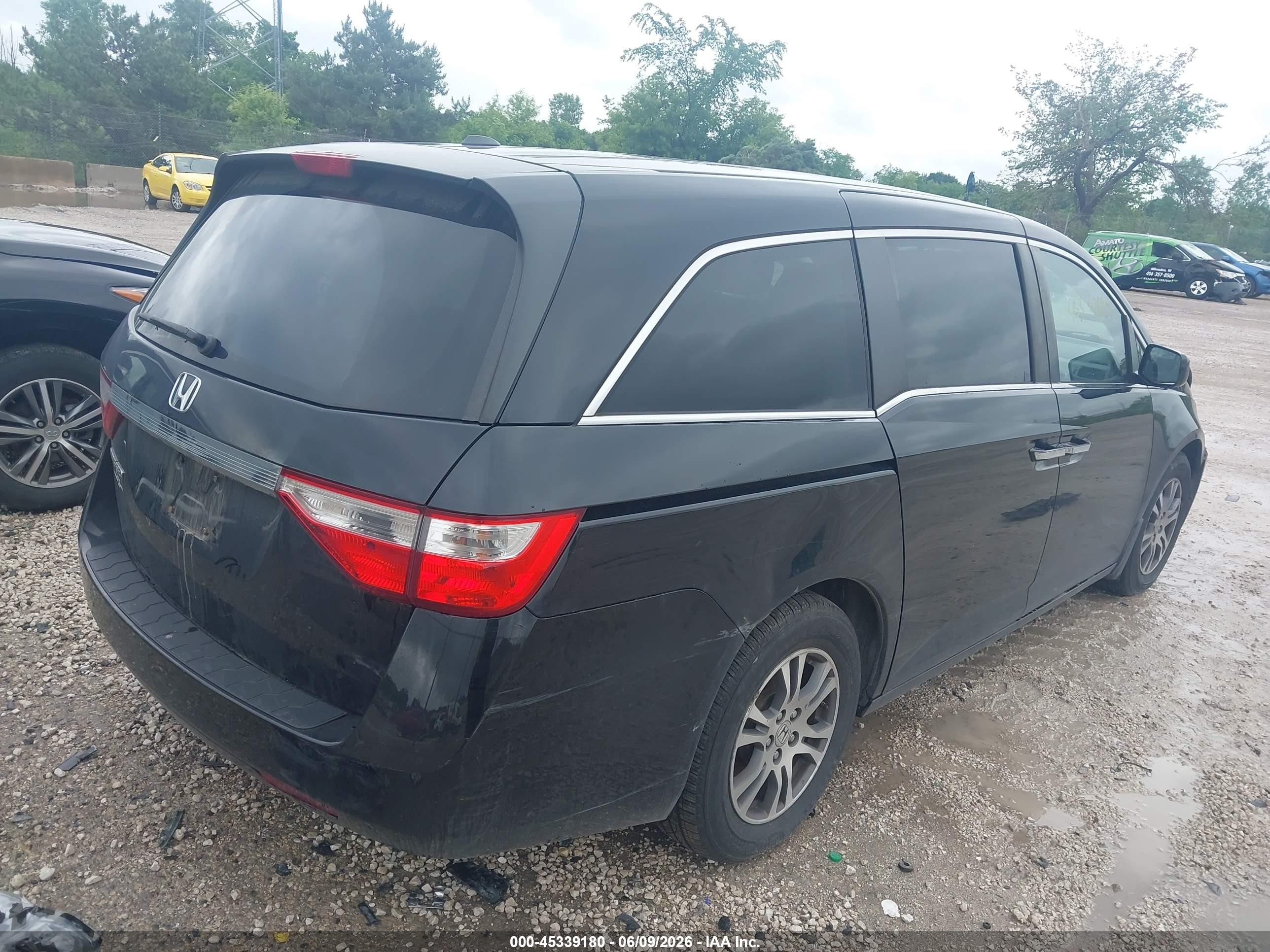2012 Honda Odyssey Ex-l Black vin: 5FNRL5H6XCB104280