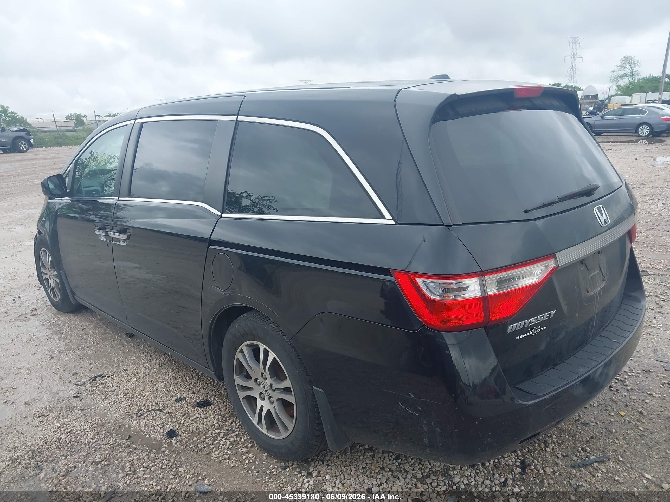 2012 Honda Odyssey Ex-l Black vin: 5FNRL5H6XCB104280
