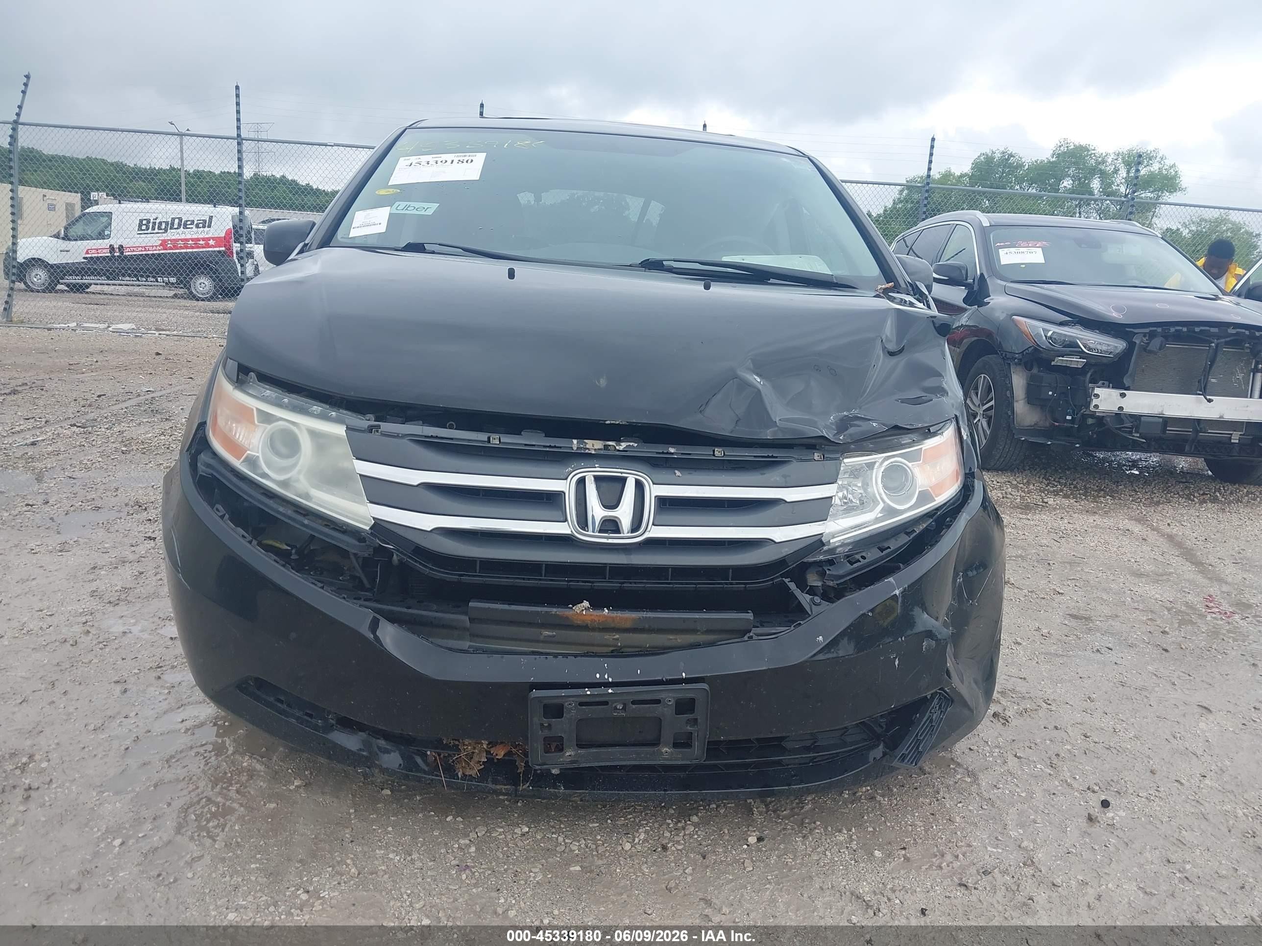 2012 Honda Odyssey Ex-l Black vin: 5FNRL5H6XCB104280