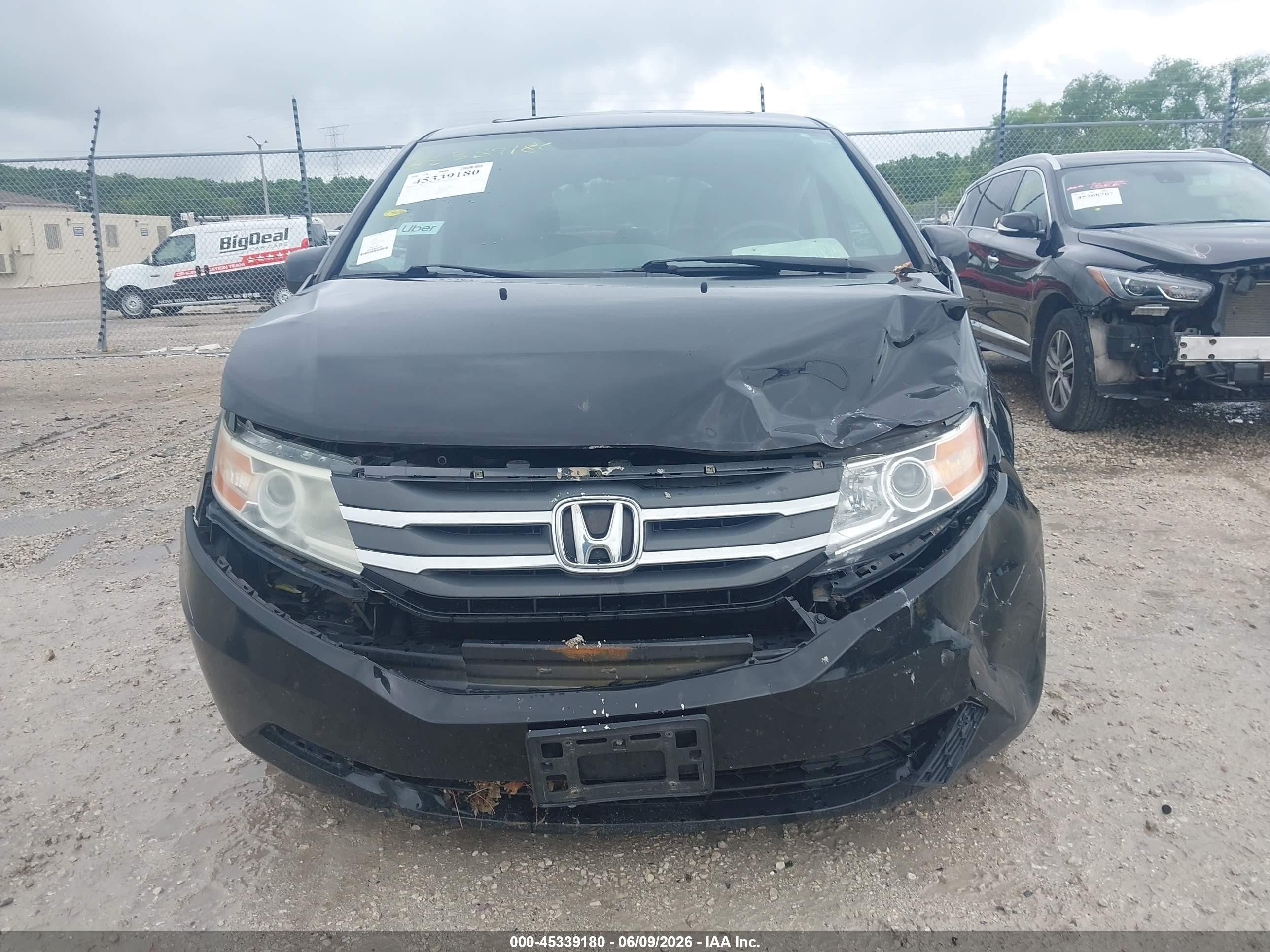 2012 Honda Odyssey Ex-l Black vin: 5FNRL5H6XCB104280