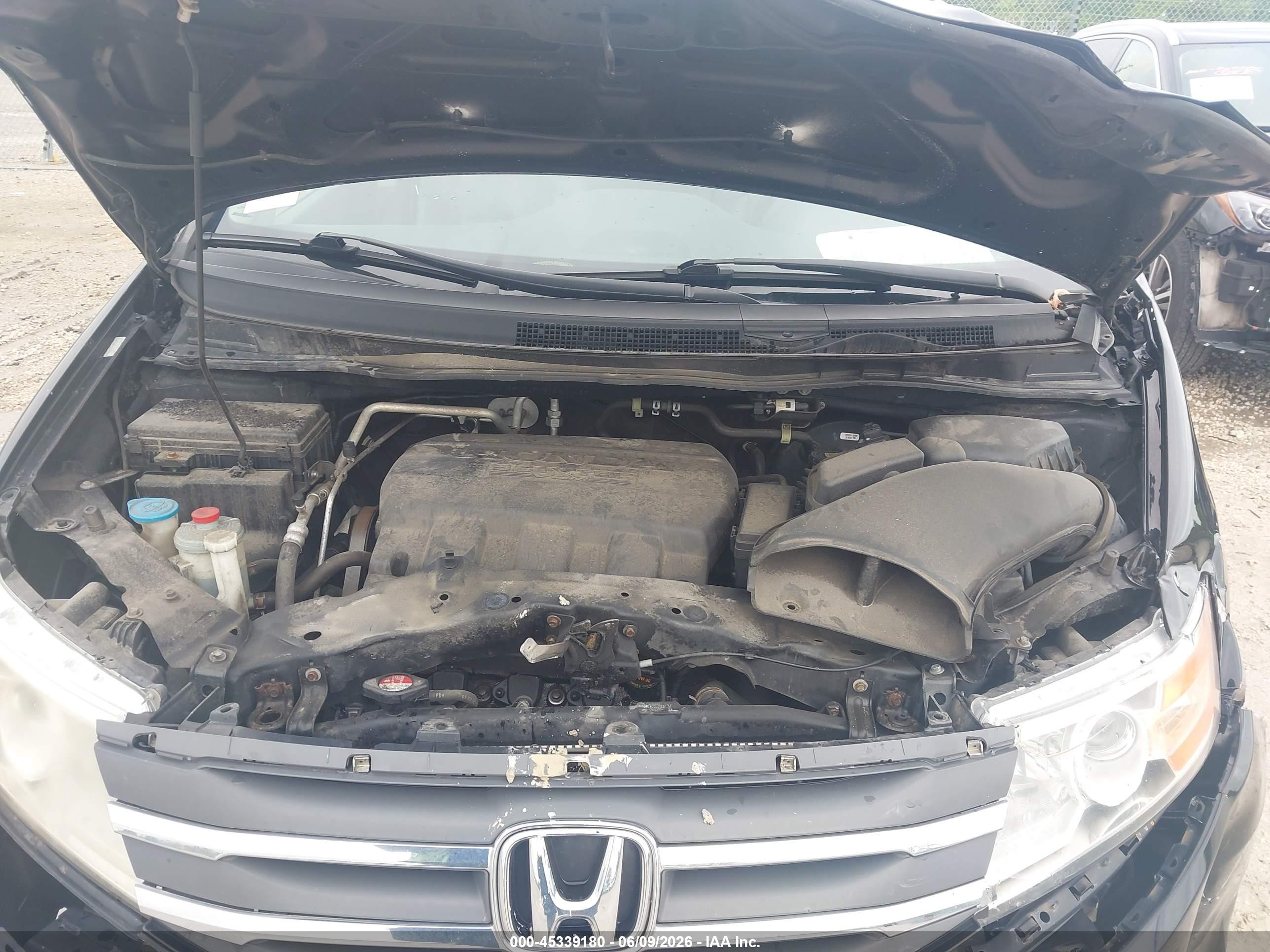 2012 Honda Odyssey Ex-l Black vin: 5FNRL5H6XCB104280