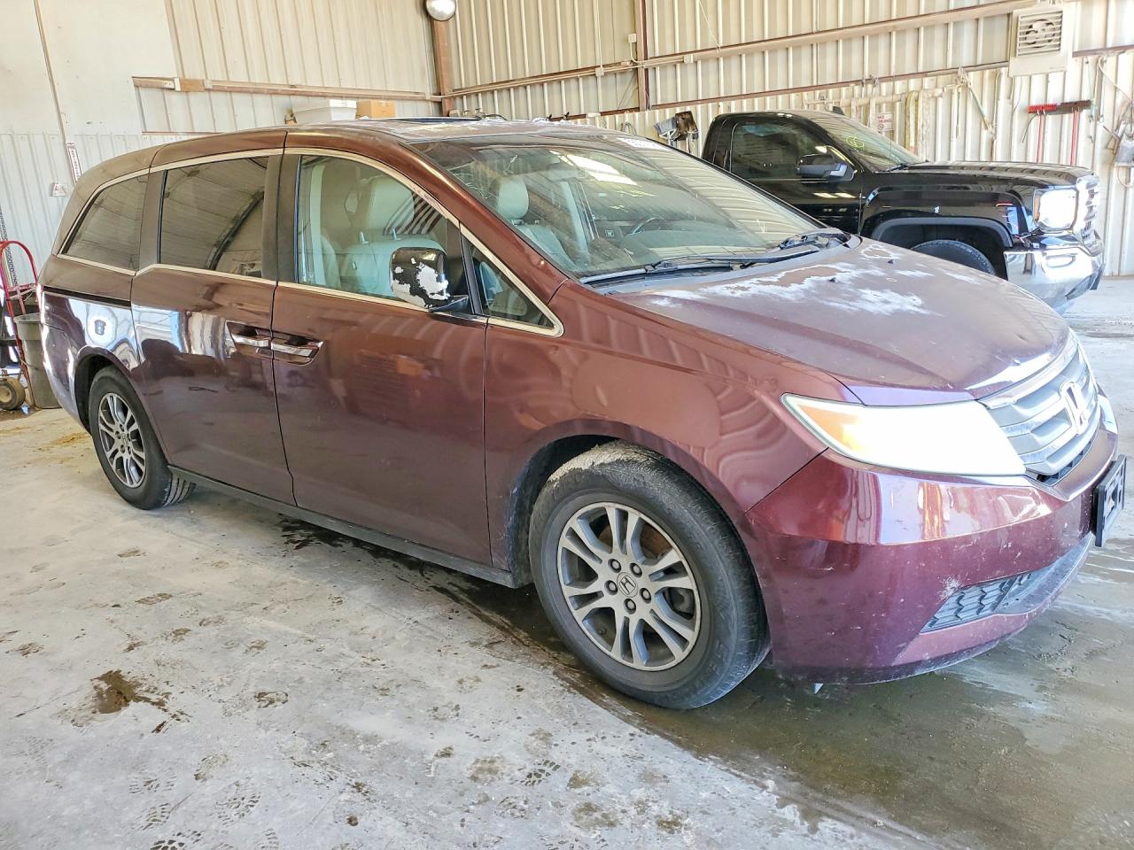 2012 Honda Odyssey Exl Burgundy vin: 5FNRL5H6XCB122410