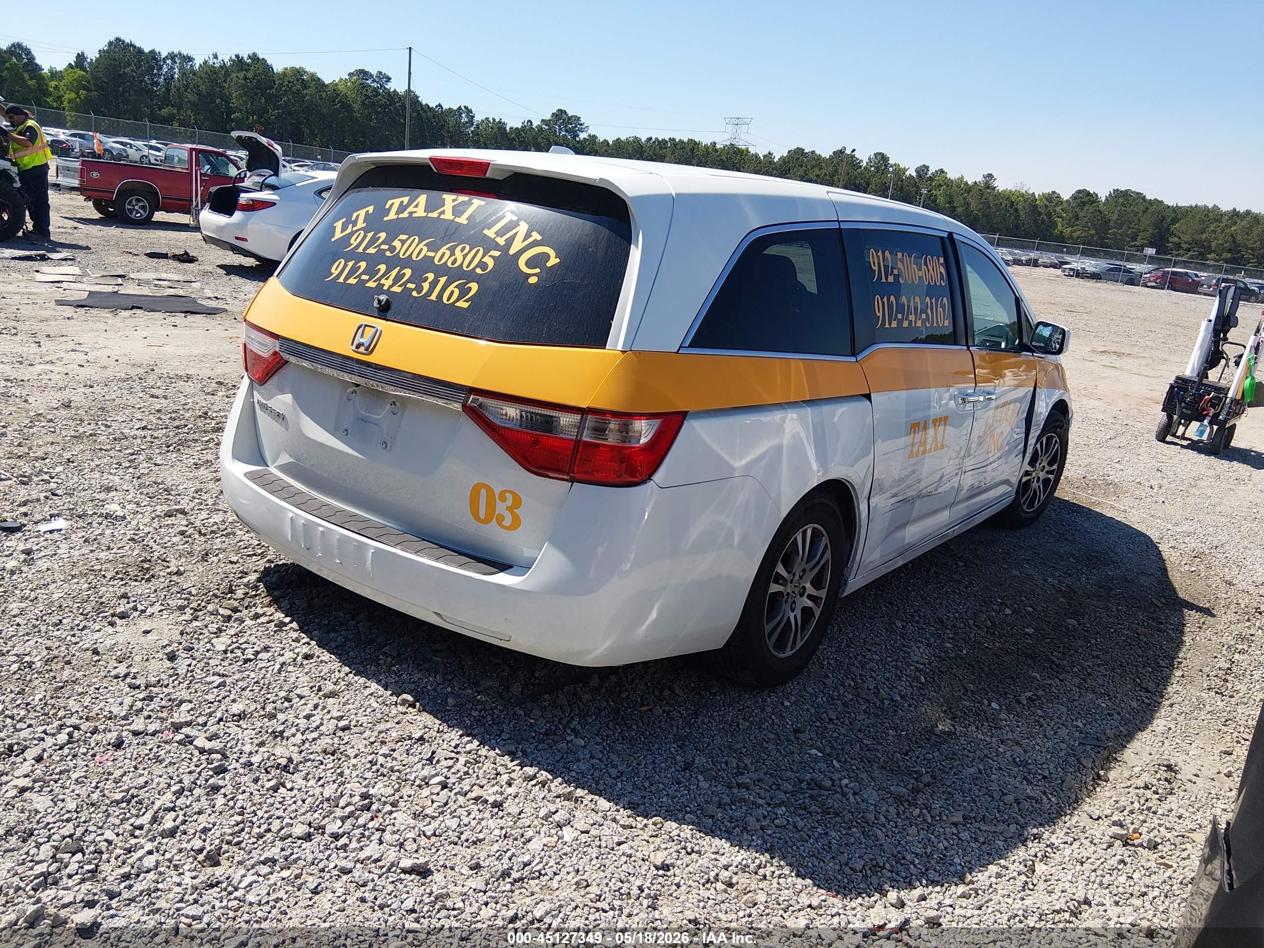 2012 Honda Odyssey Ex-l White vin: 5FNRL5H6XCB126294