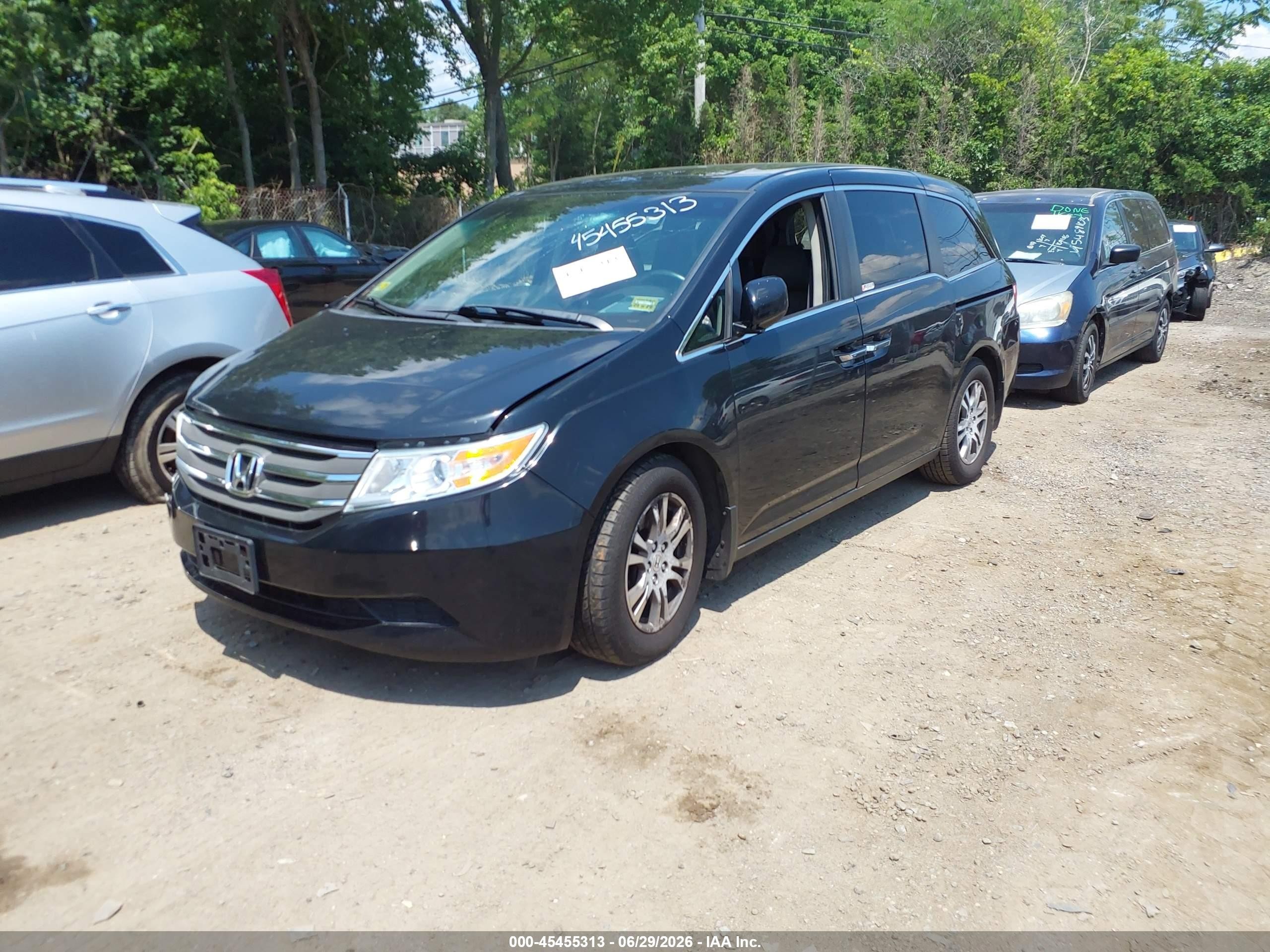 2012 Honda Odyssey Ex-l Black vin: 5FNRL5H6XCB142303