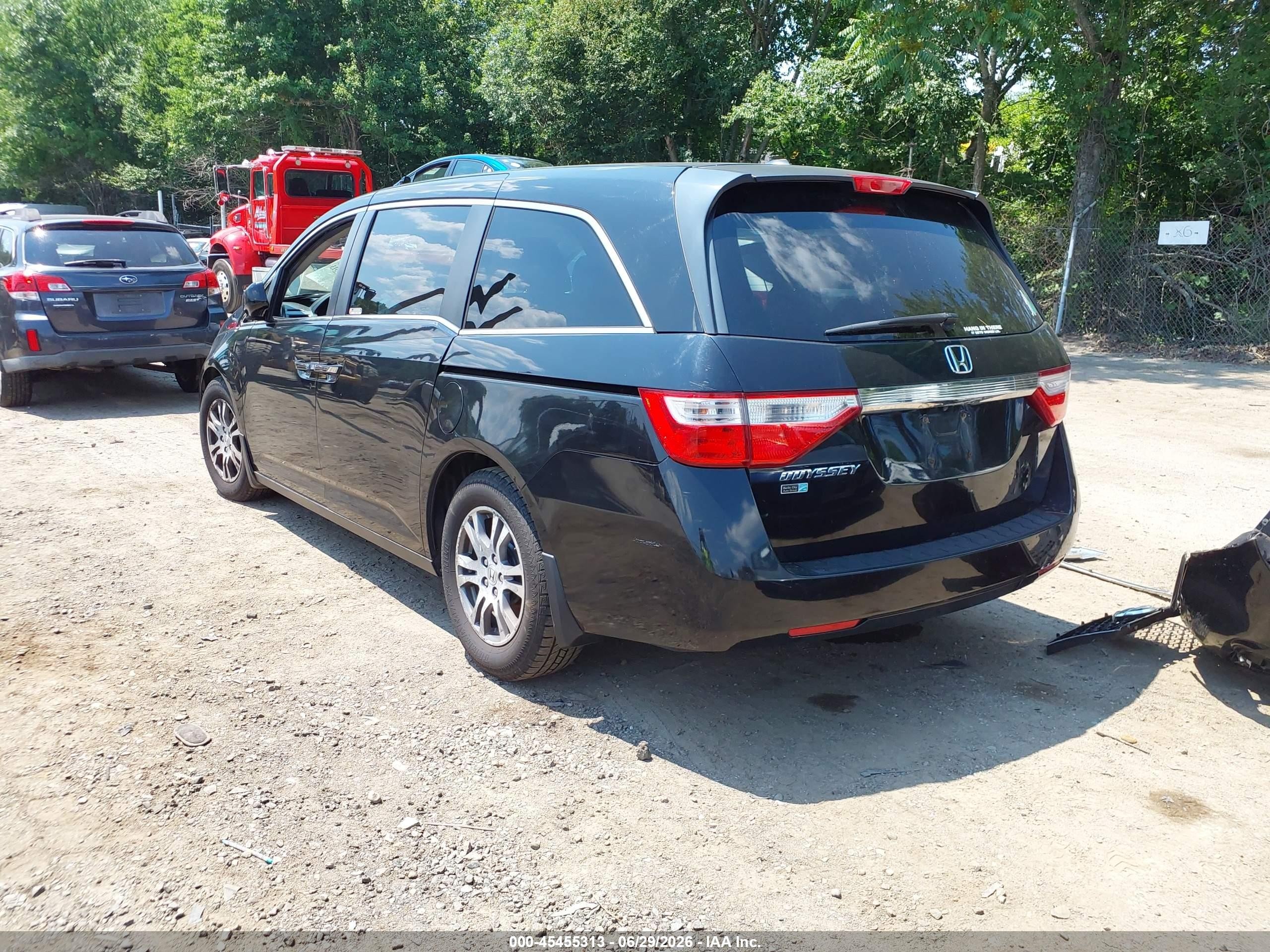 2012 Honda Odyssey Ex-l Black vin: 5FNRL5H6XCB142303
