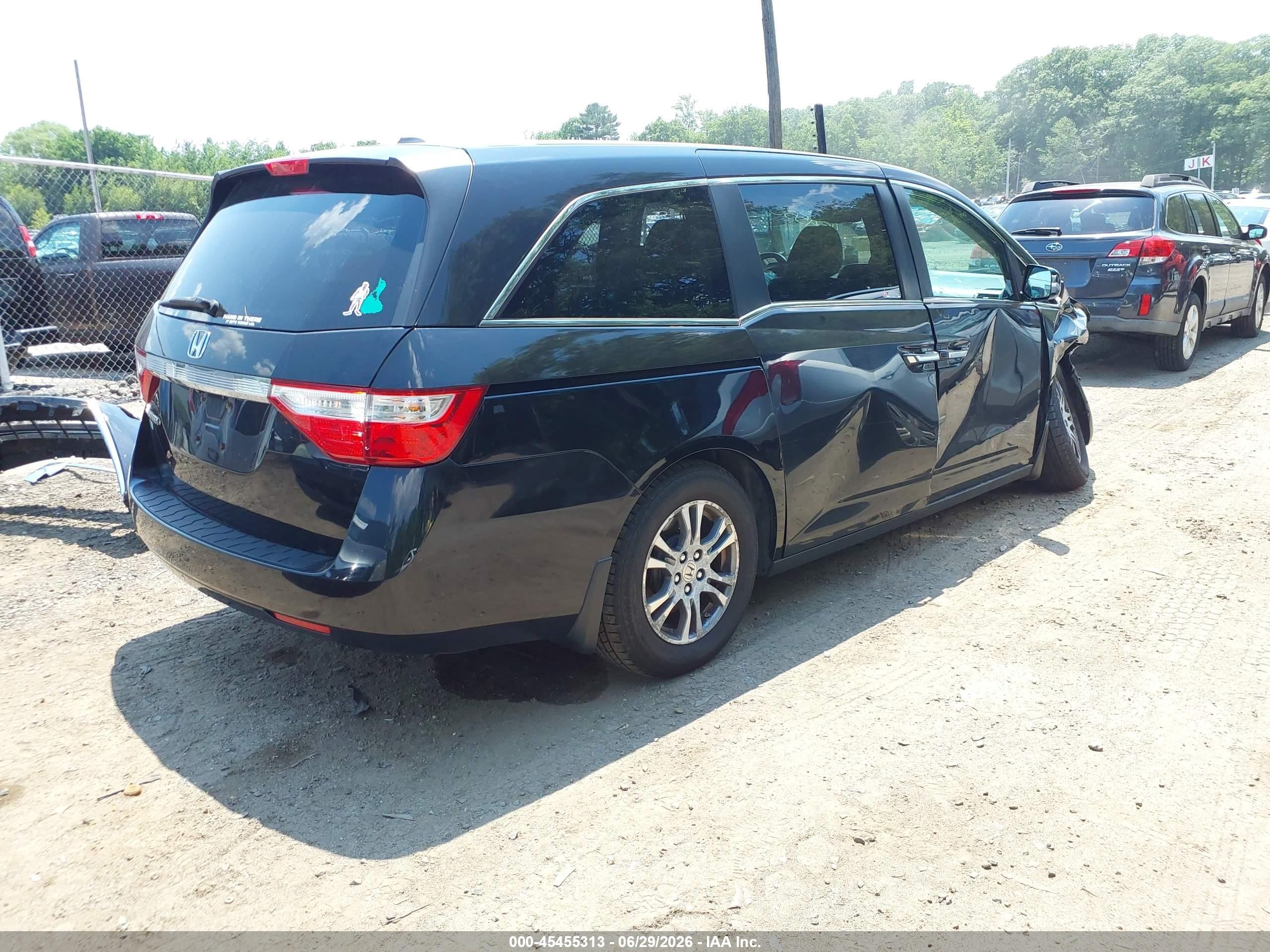 2012 Honda Odyssey Ex-l Black vin: 5FNRL5H6XCB142303