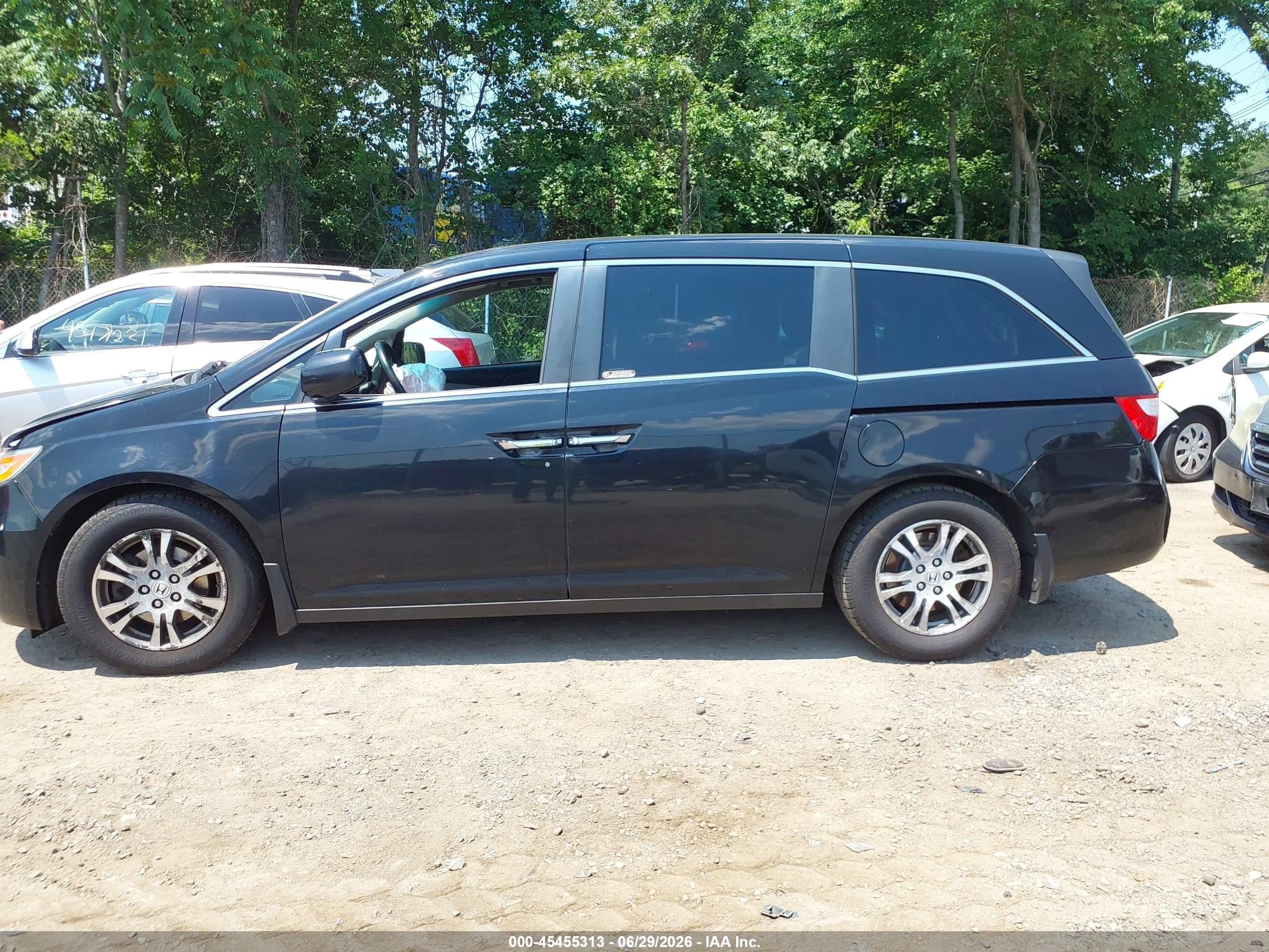 2012 Honda Odyssey Ex-l Black vin: 5FNRL5H6XCB142303
