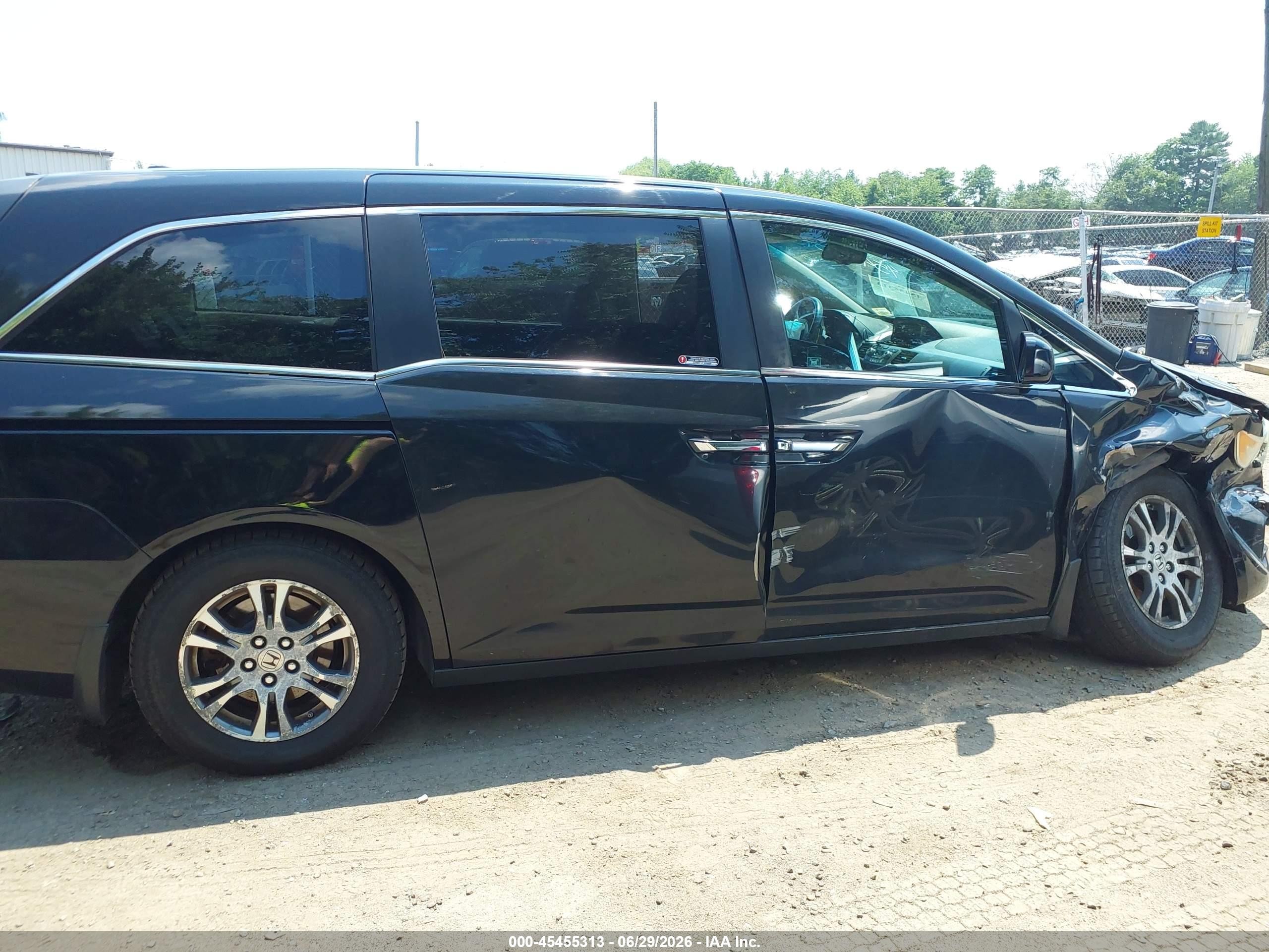 2012 Honda Odyssey Ex-l Black vin: 5FNRL5H6XCB142303