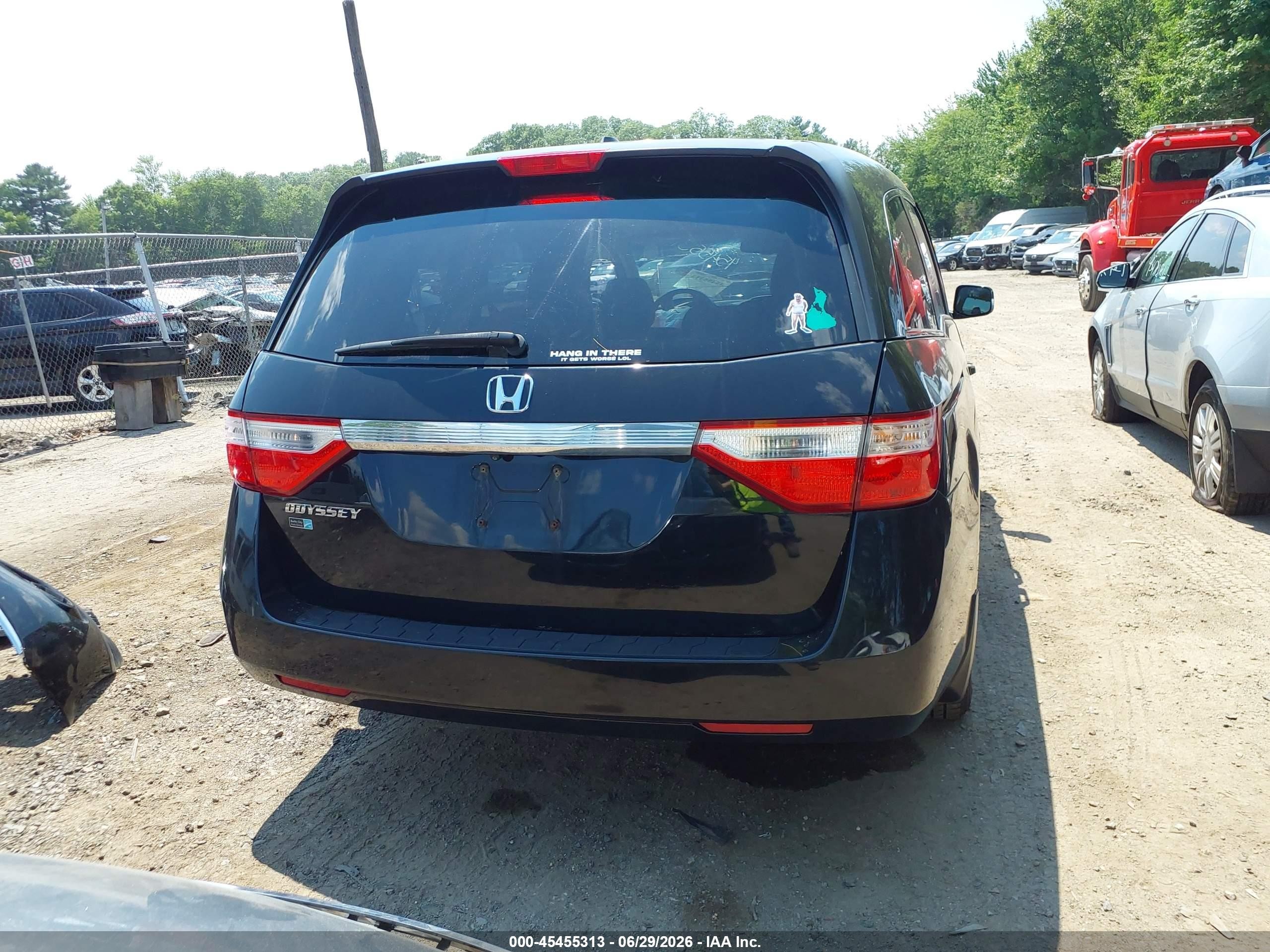 2012 Honda Odyssey Ex-l Black vin: 5FNRL5H6XCB142303