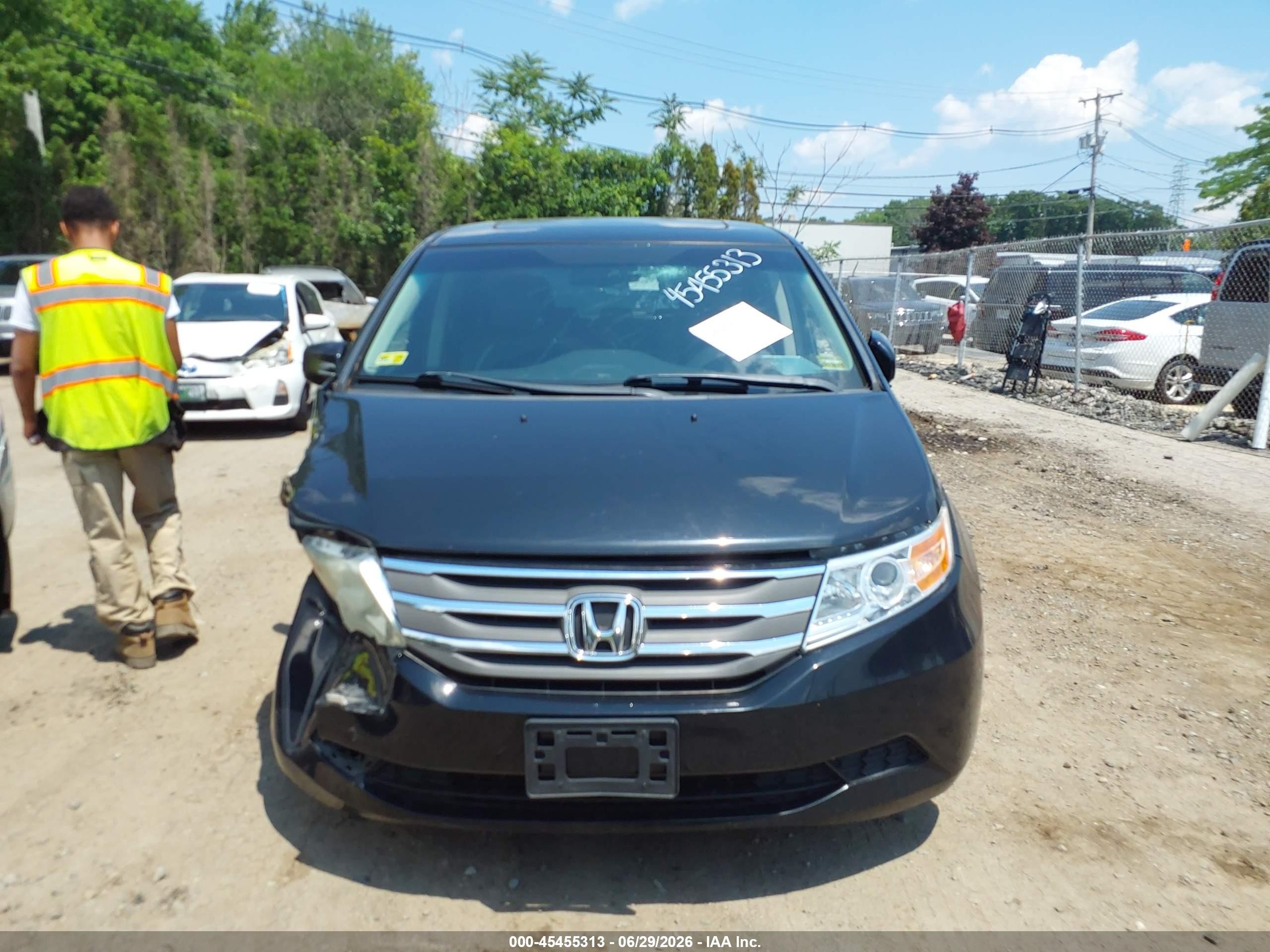 2012 Honda Odyssey Ex-l Black vin: 5FNRL5H6XCB142303
