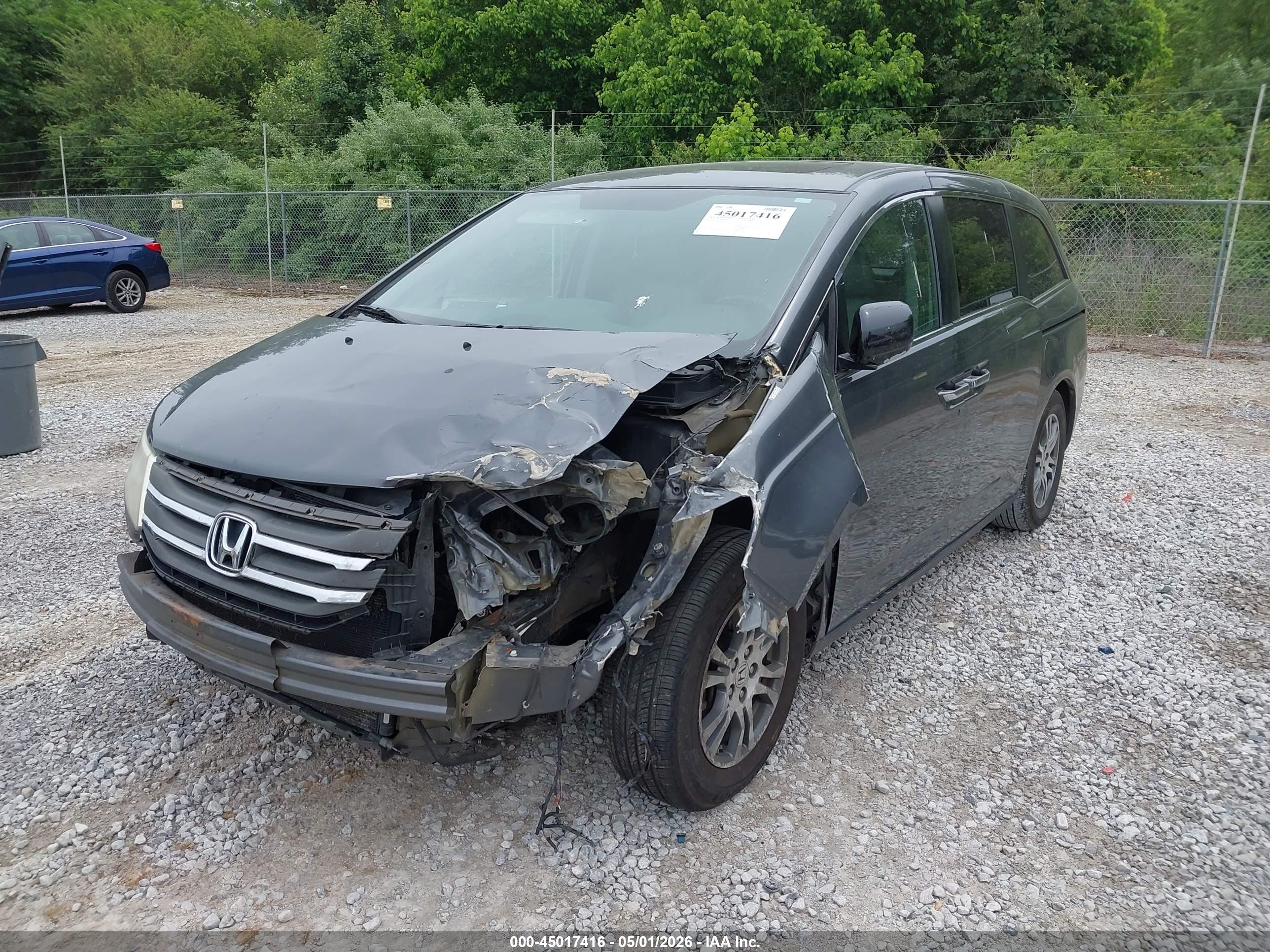 2013 Honda Odyssey Ex-l Gray vin: 5FNRL5H6XDB003385