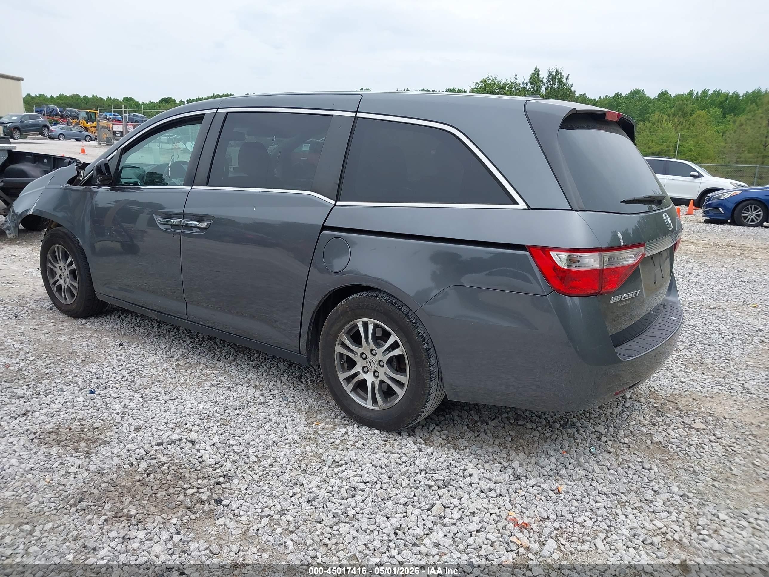 2013 Honda Odyssey Ex-l Gray vin: 5FNRL5H6XDB003385