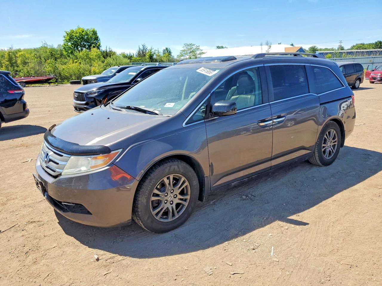 2013 Honda Odyssey Exl Gray vin: 5FNRL5H6XDB010496