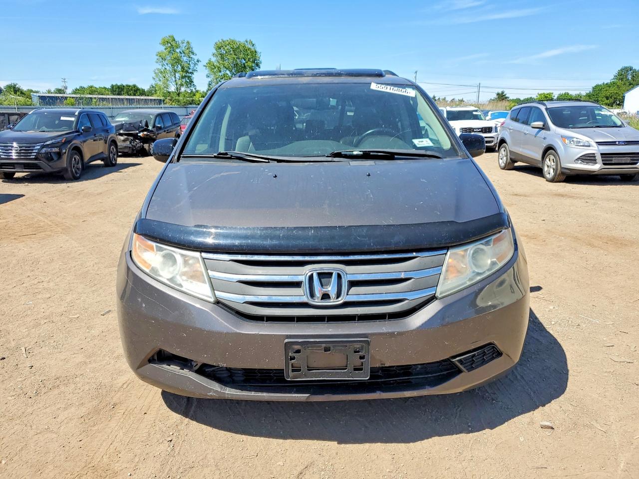 2013 Honda Odyssey Exl Gray vin: 5FNRL5H6XDB010496