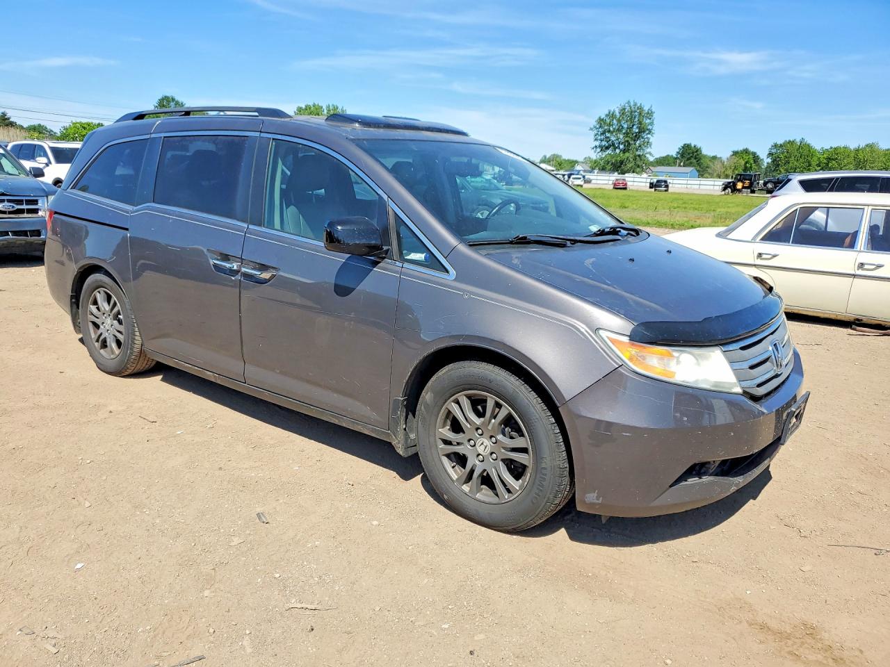 2013 Honda Odyssey Exl Gray vin: 5FNRL5H6XDB010496