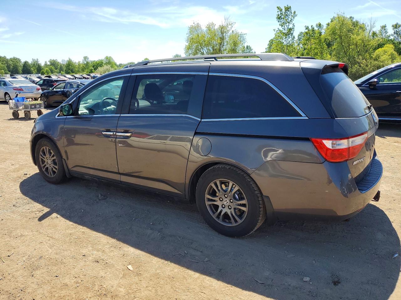 2013 Honda Odyssey Exl Gray vin: 5FNRL5H6XDB010496