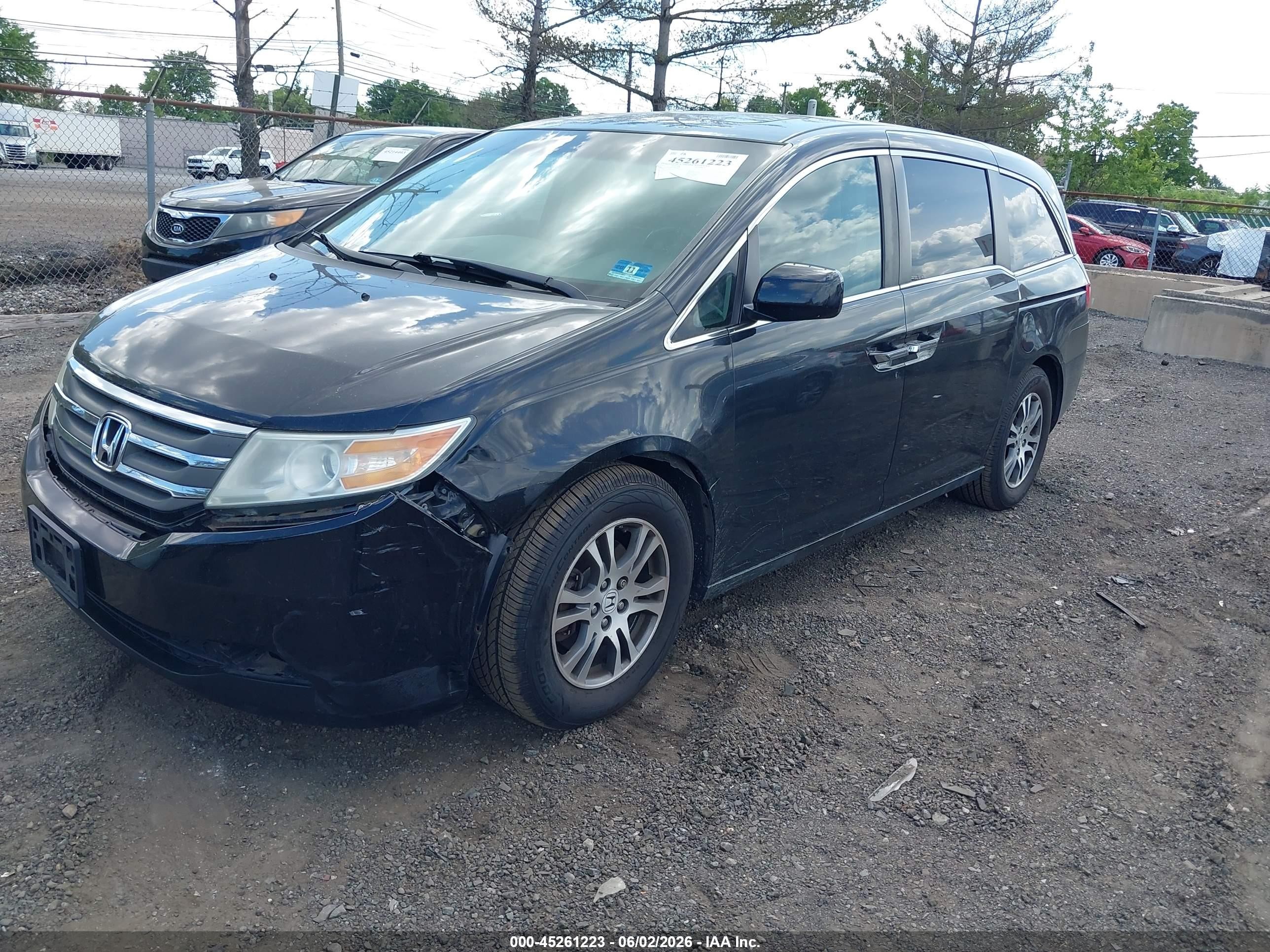 2013 Honda Odyssey Ex-l Black vin: 5FNRL5H6XDB016461