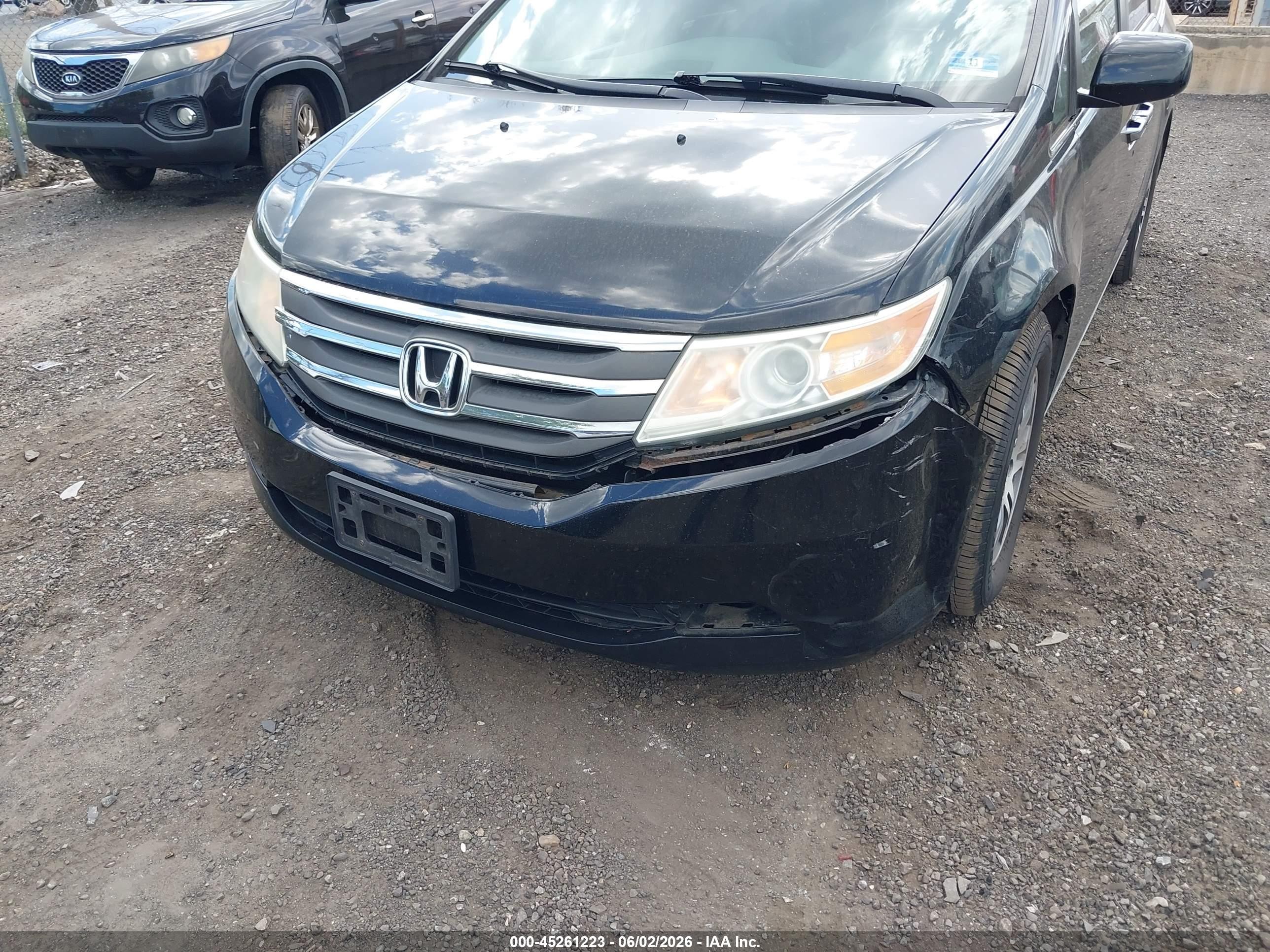 2013 Honda Odyssey Ex-l Black vin: 5FNRL5H6XDB016461