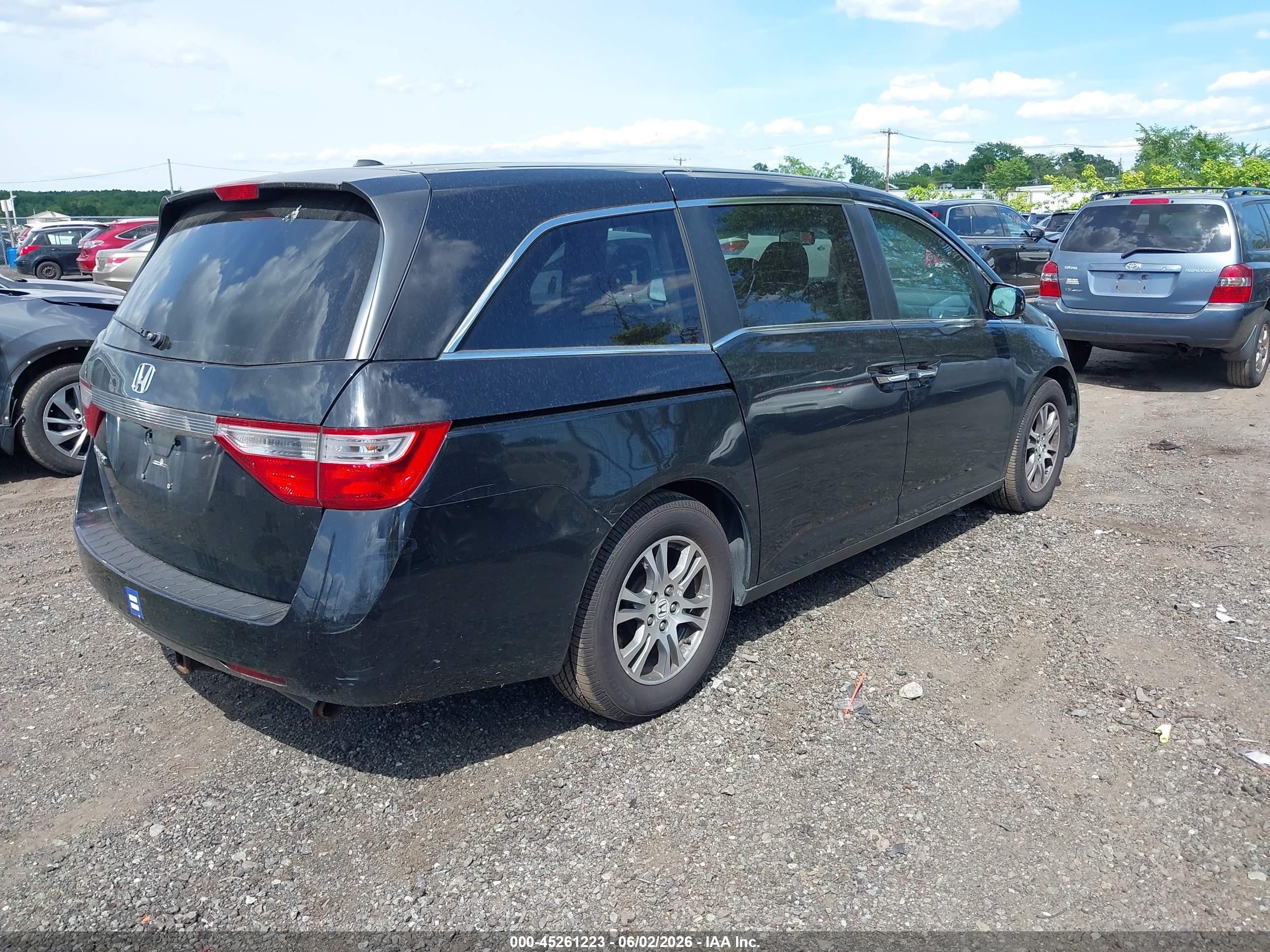 2013 Honda Odyssey Ex-l Black vin: 5FNRL5H6XDB016461