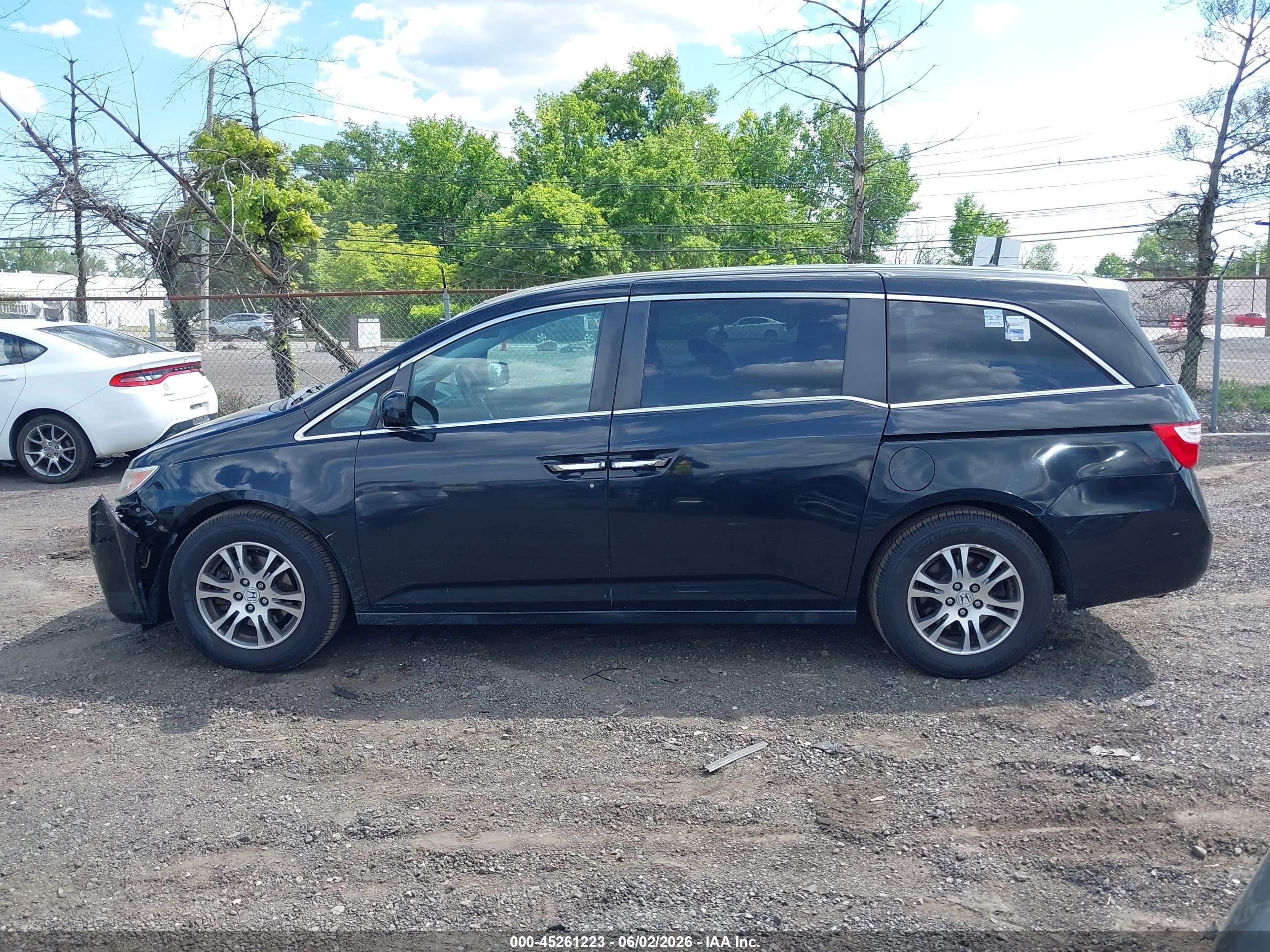 2013 Honda Odyssey Ex-l Black vin: 5FNRL5H6XDB016461