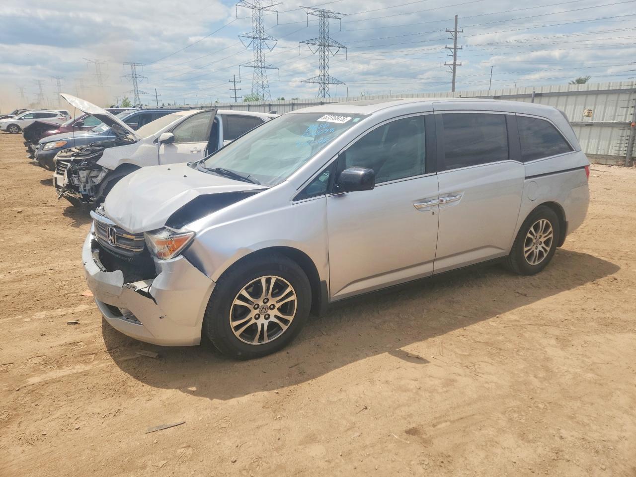 2013 Honda Odyssey Exl Silver vin: 5FNRL5H6XDB022048