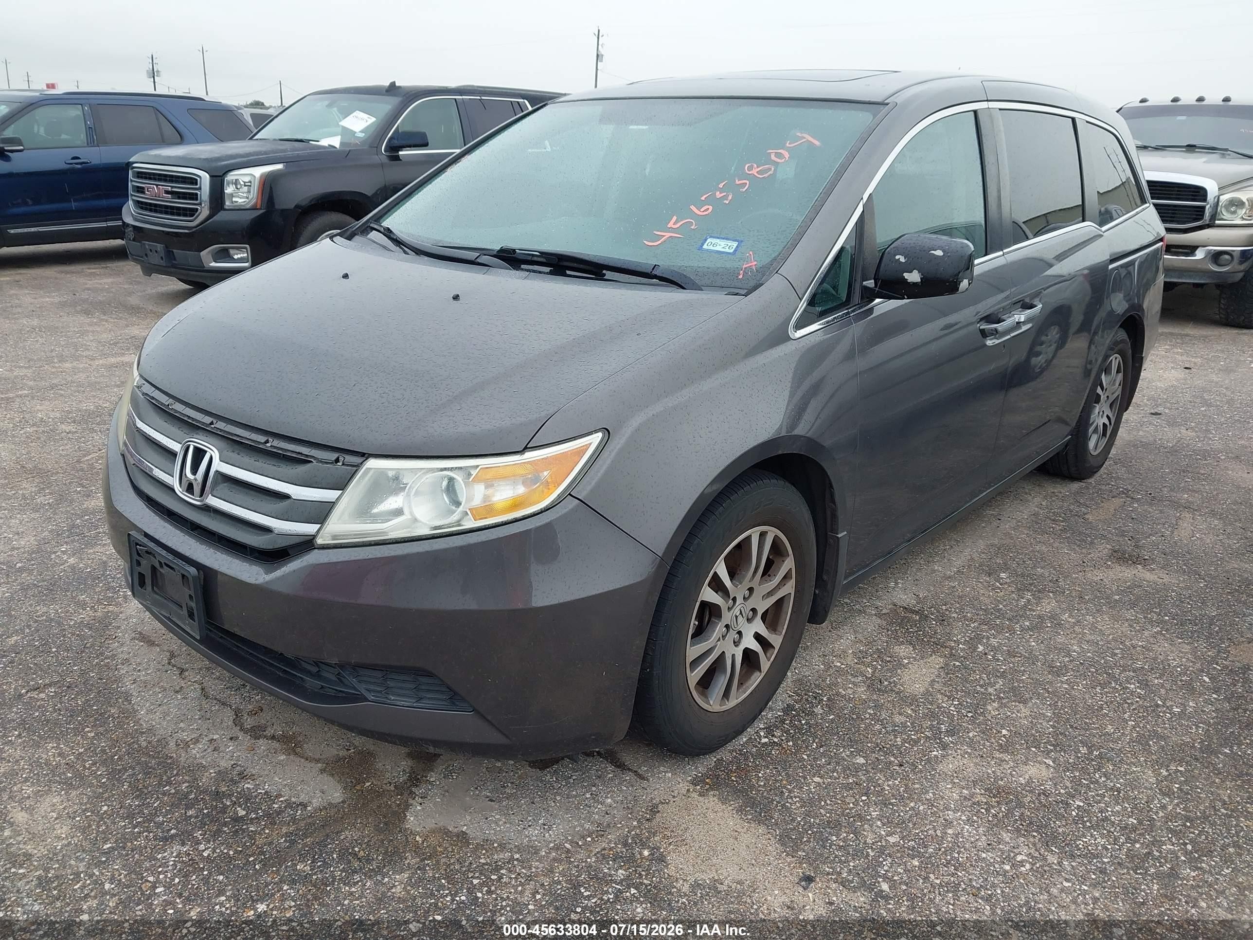 2013 Honda Odyssey Ex-l Gray vin: 5FNRL5H6XDB024544