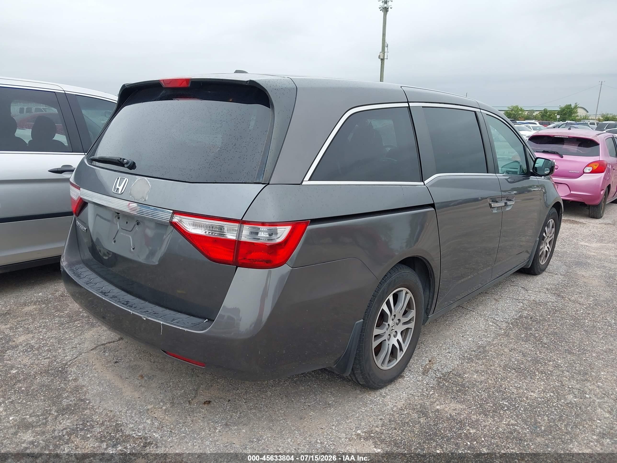 2013 Honda Odyssey Ex-l Gray vin: 5FNRL5H6XDB024544