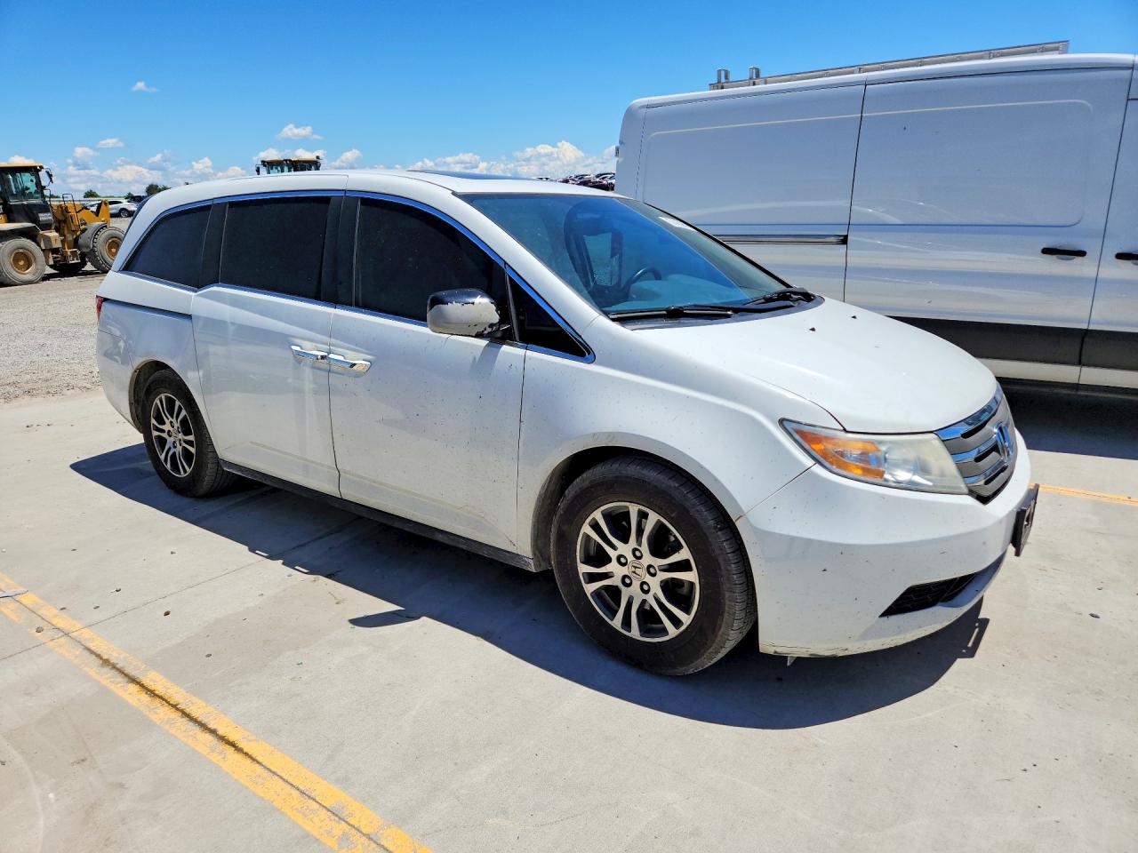 2013 Honda Odyssey Exl White vin: 5FNRL5H6XDB043000