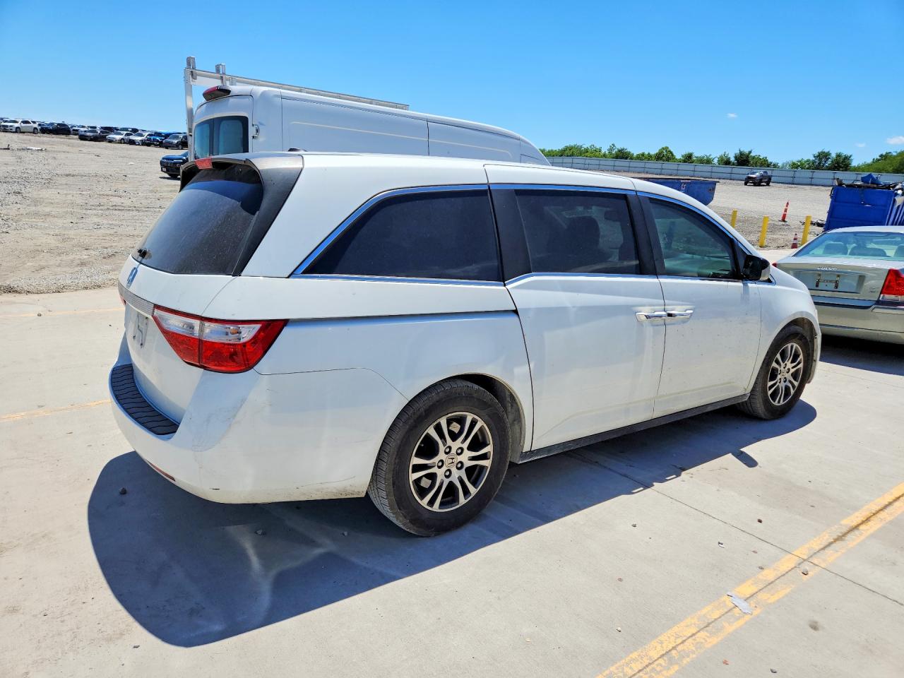 2013 Honda Odyssey Exl White vin: 5FNRL5H6XDB043000